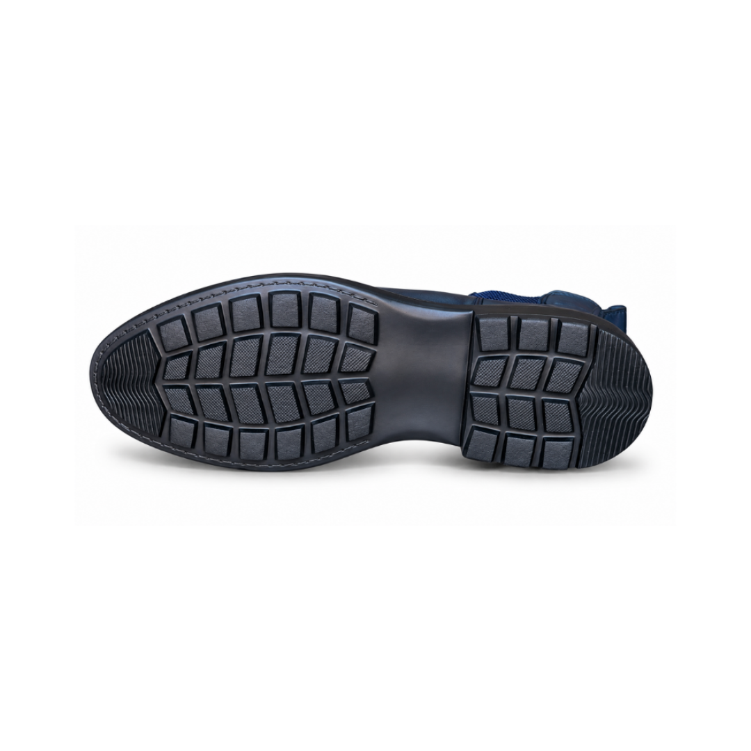 Bottine En Cuir 301 bleu - Shopilo Shoes