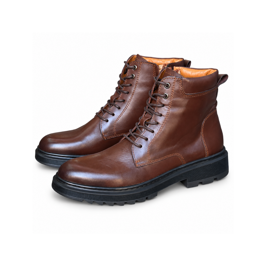 Bottine En Cuir N 4009 MARRON