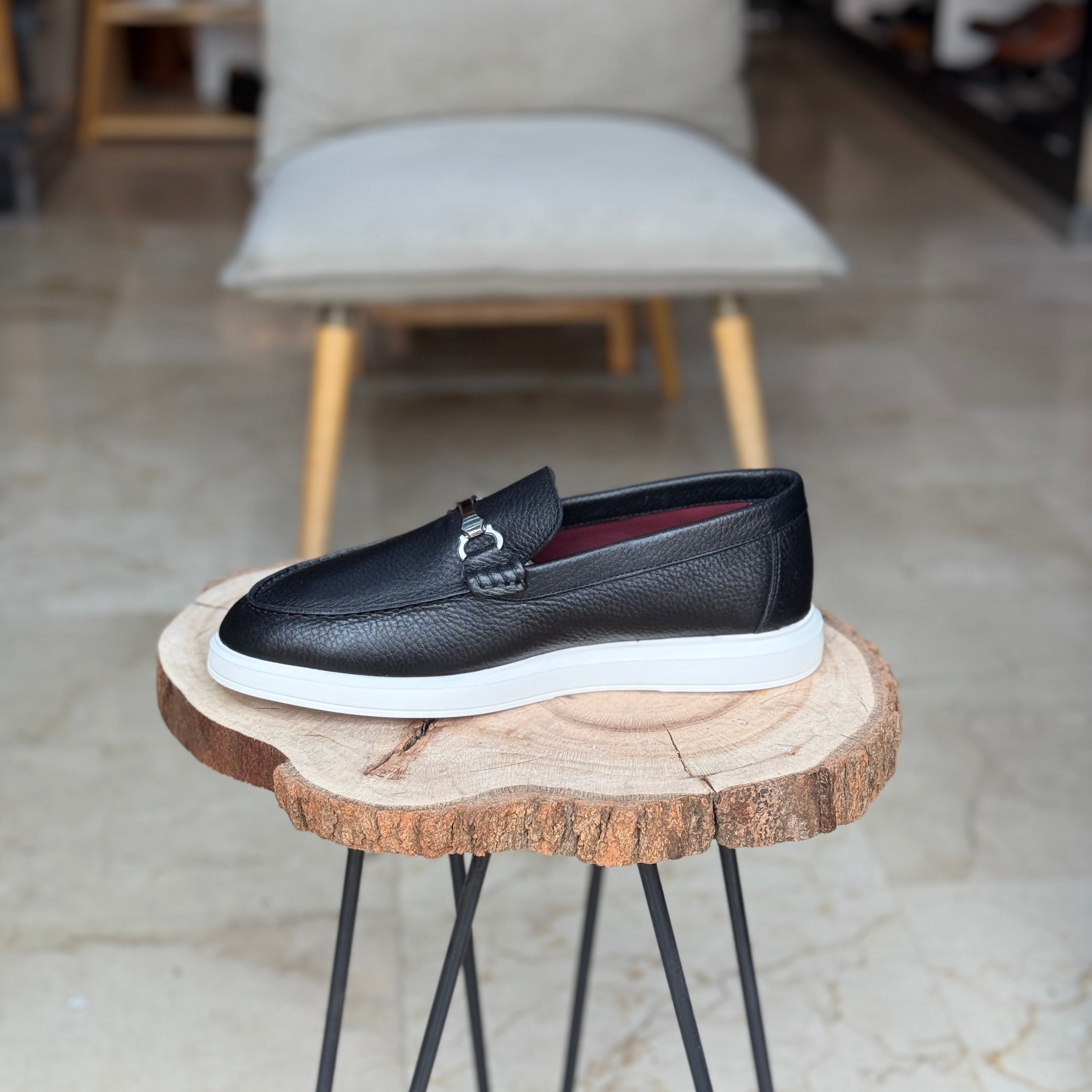 MOCASSIN EN CUIR LOAFER 705 NOIR