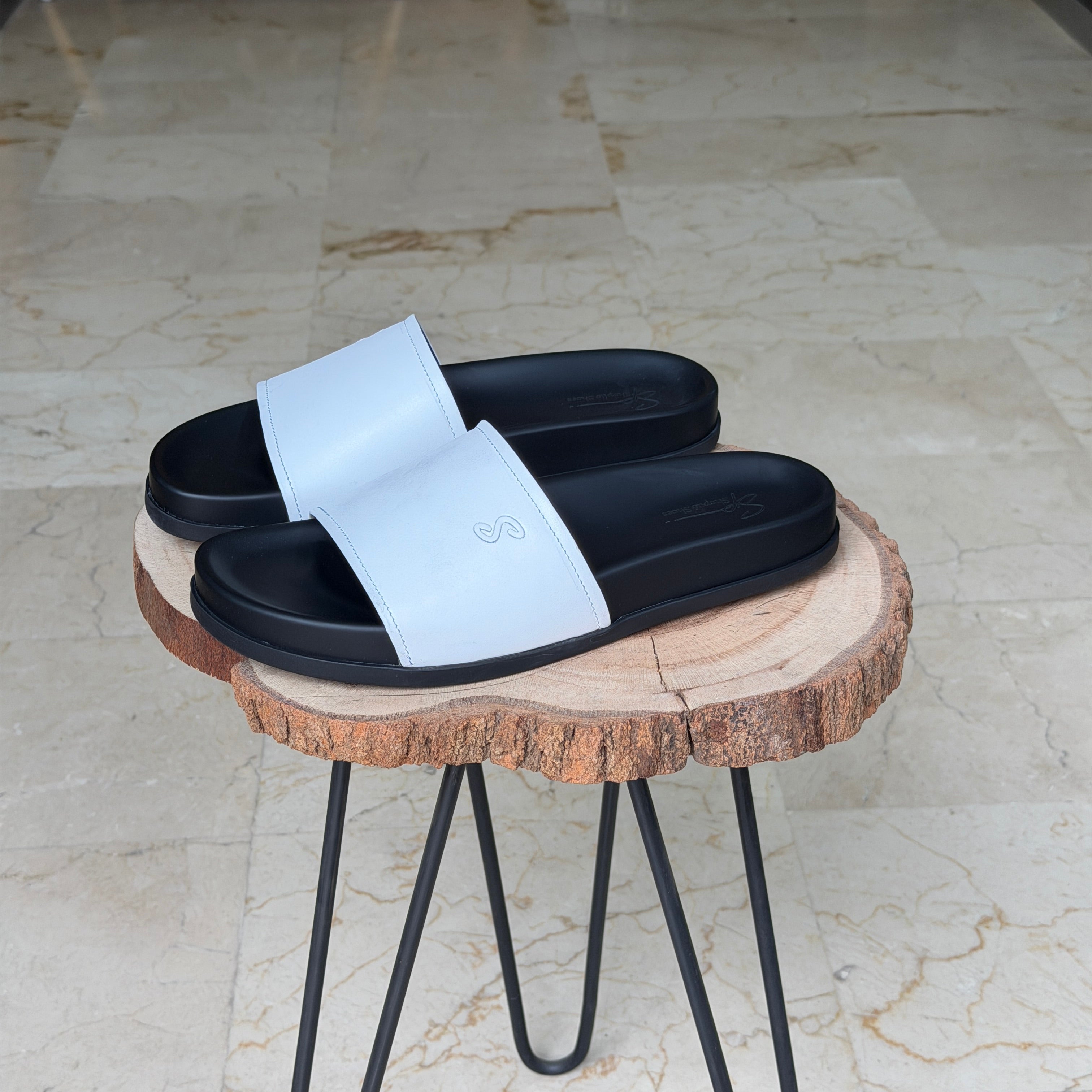 SANDALE EN CUIR Terra-Cuir 218 Blanc