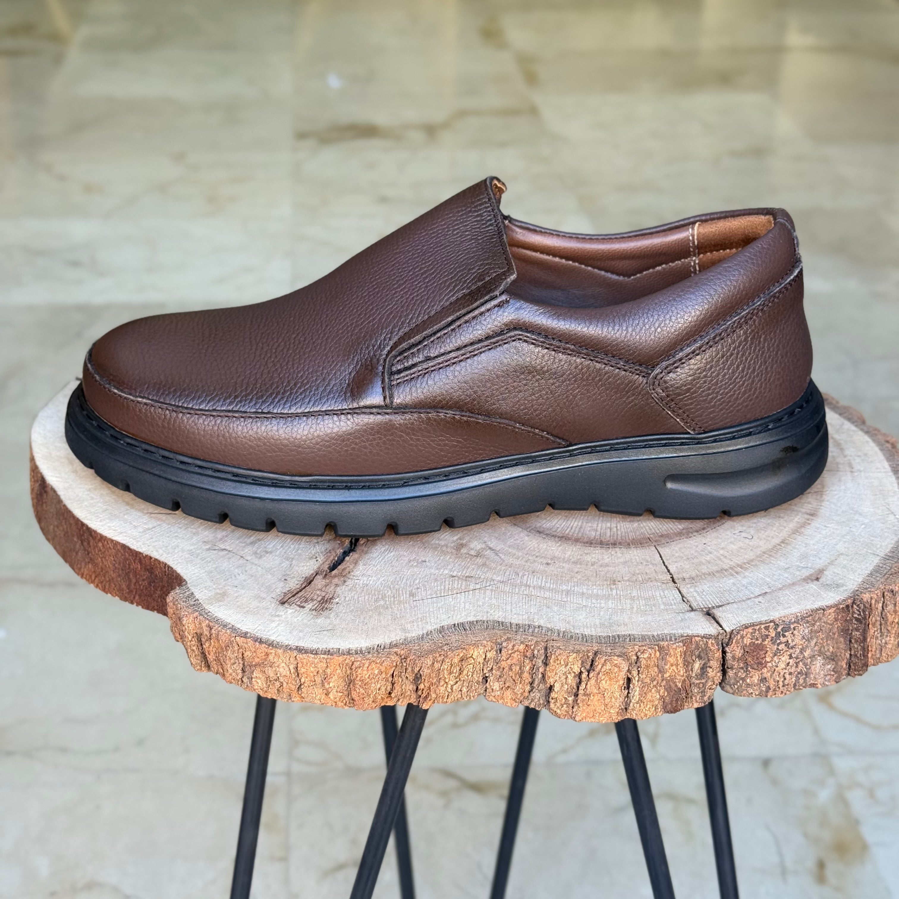 Chaussure Médical En cuir 1003 Marron