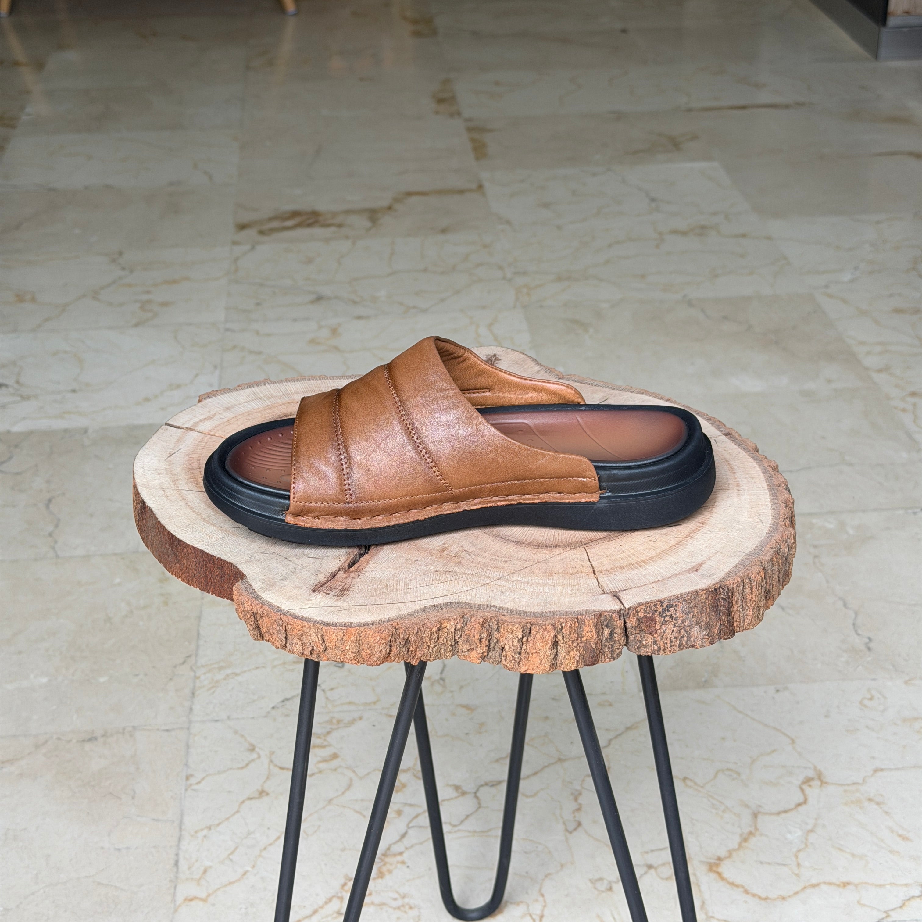 SANDALE EN CUIR Ergonomic Arch S40 TABA