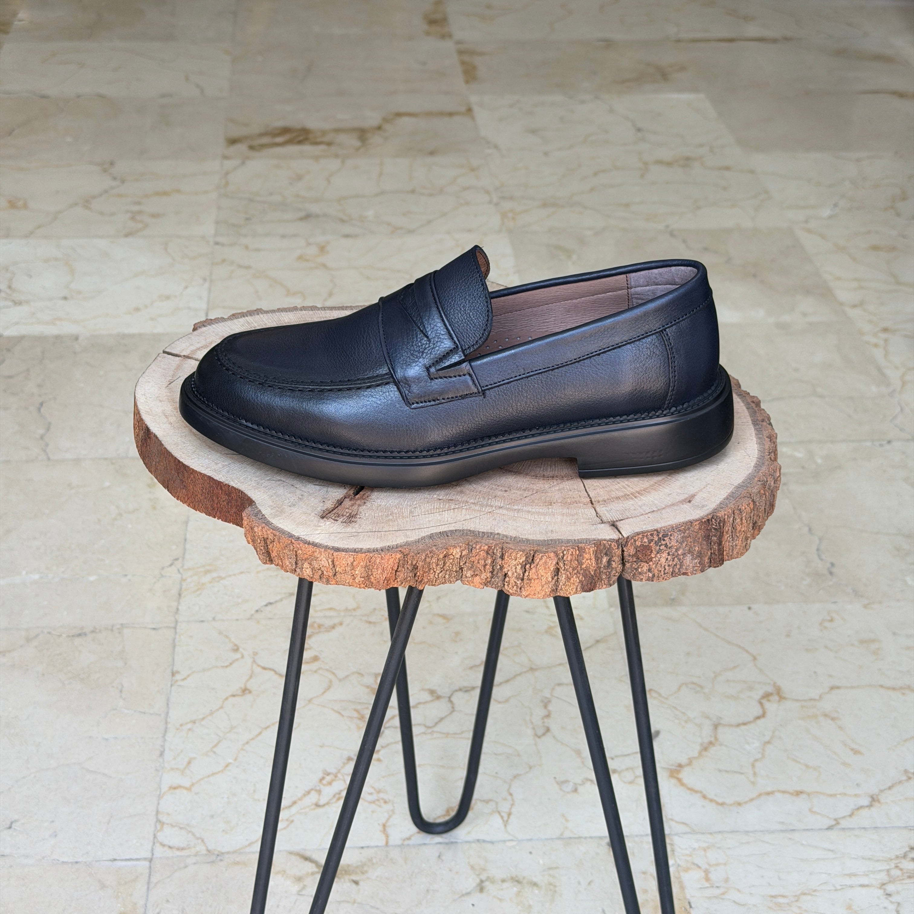CHAUSSURES EN CUIR VÈRITABLES 017 bleu