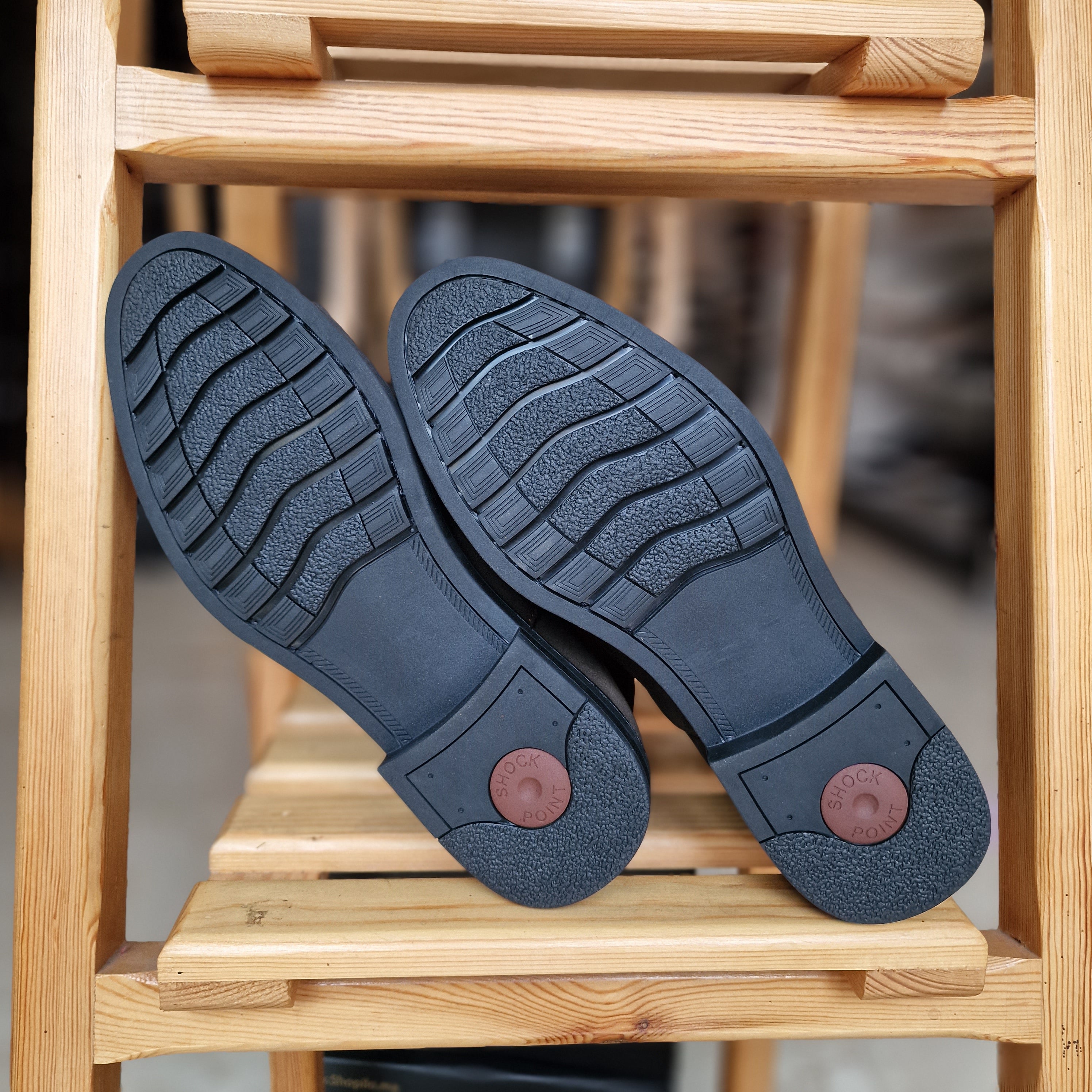 REF: 6040 PRO BOTTINE EN CUIR BLEU TX