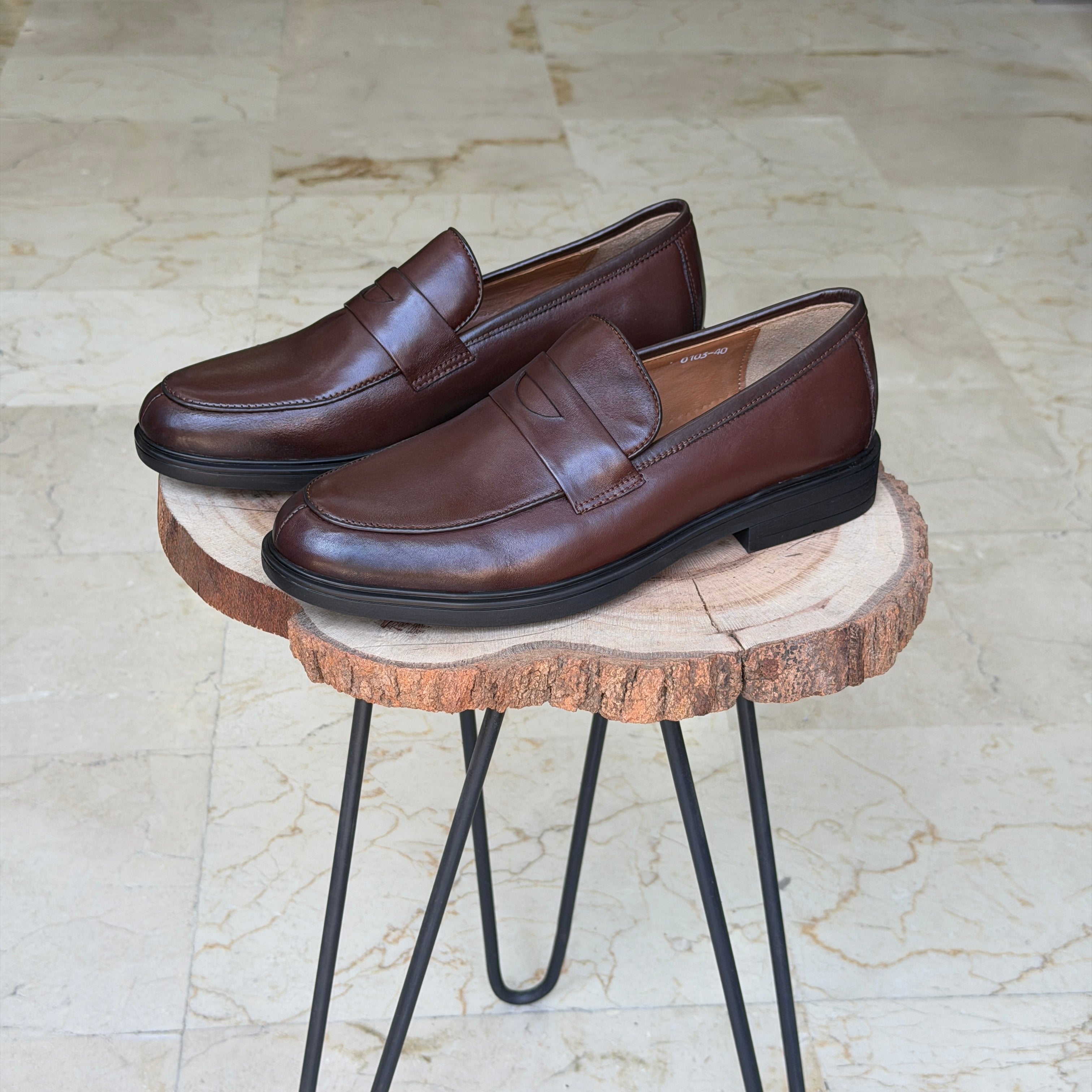 chaussure en cuir 0103 marron