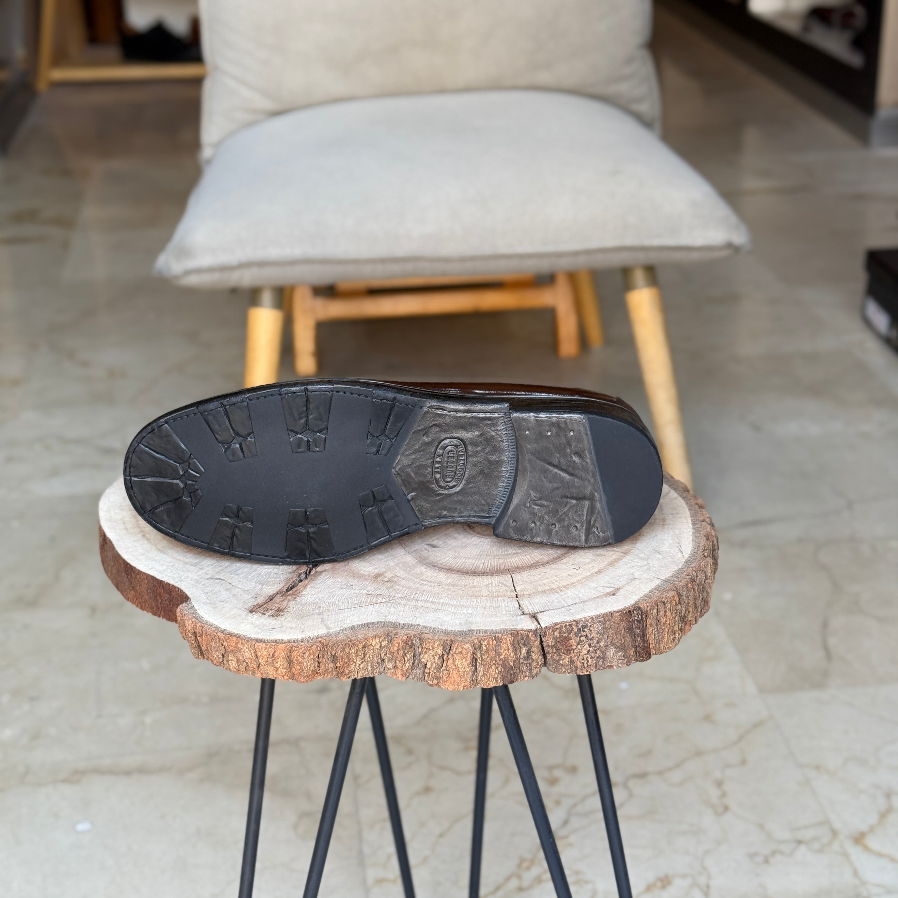 CHAUSSURES EN CUIR VÈRITABLES REF:800 MARRON