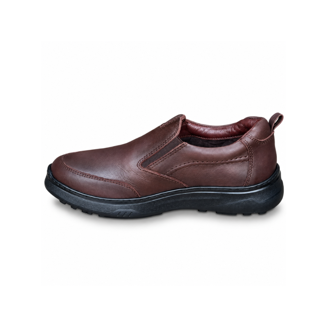 CHAUSSURE MEDICAL EN CUIR 673 MARRON