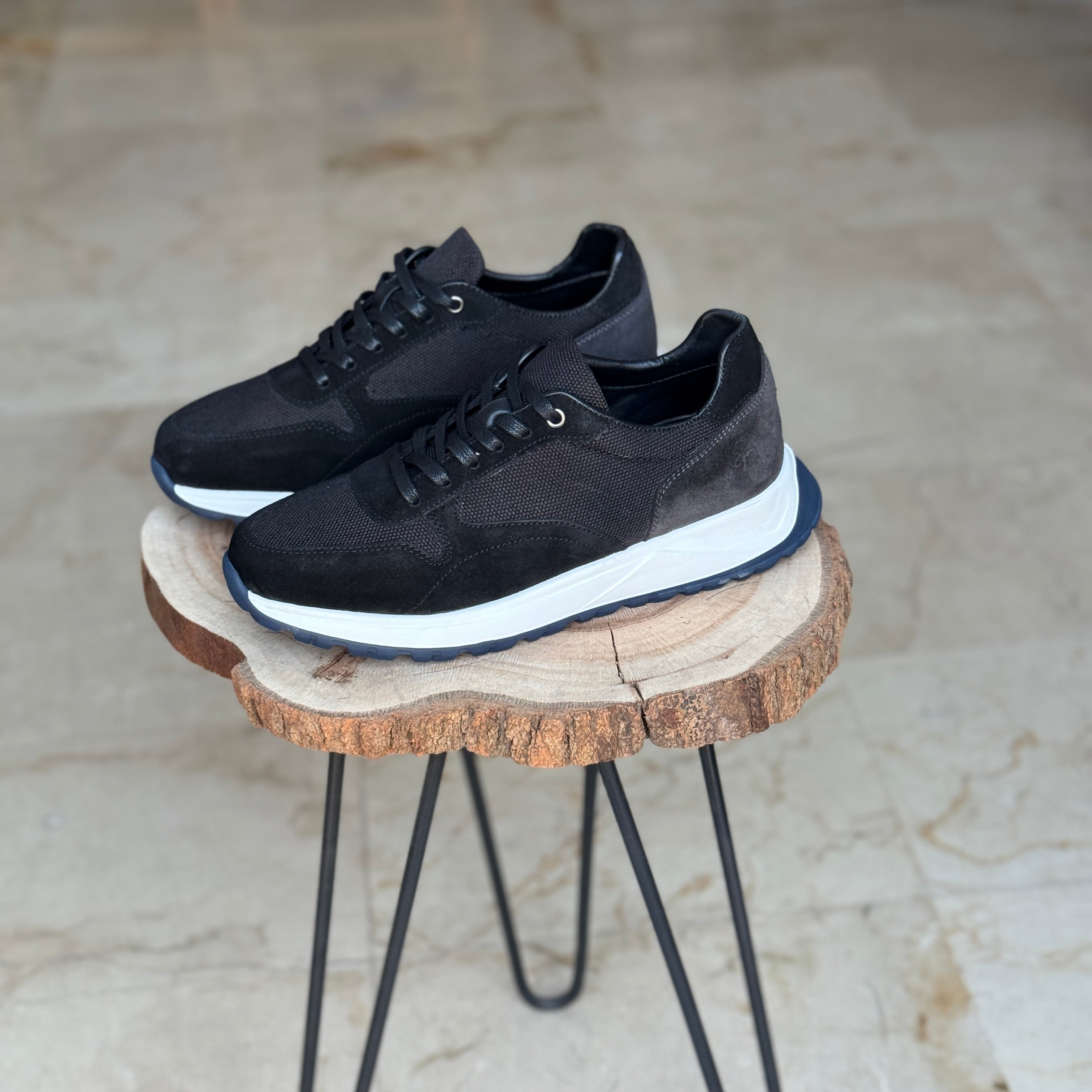 BASKET EN CUIR 915 NOIR S 752