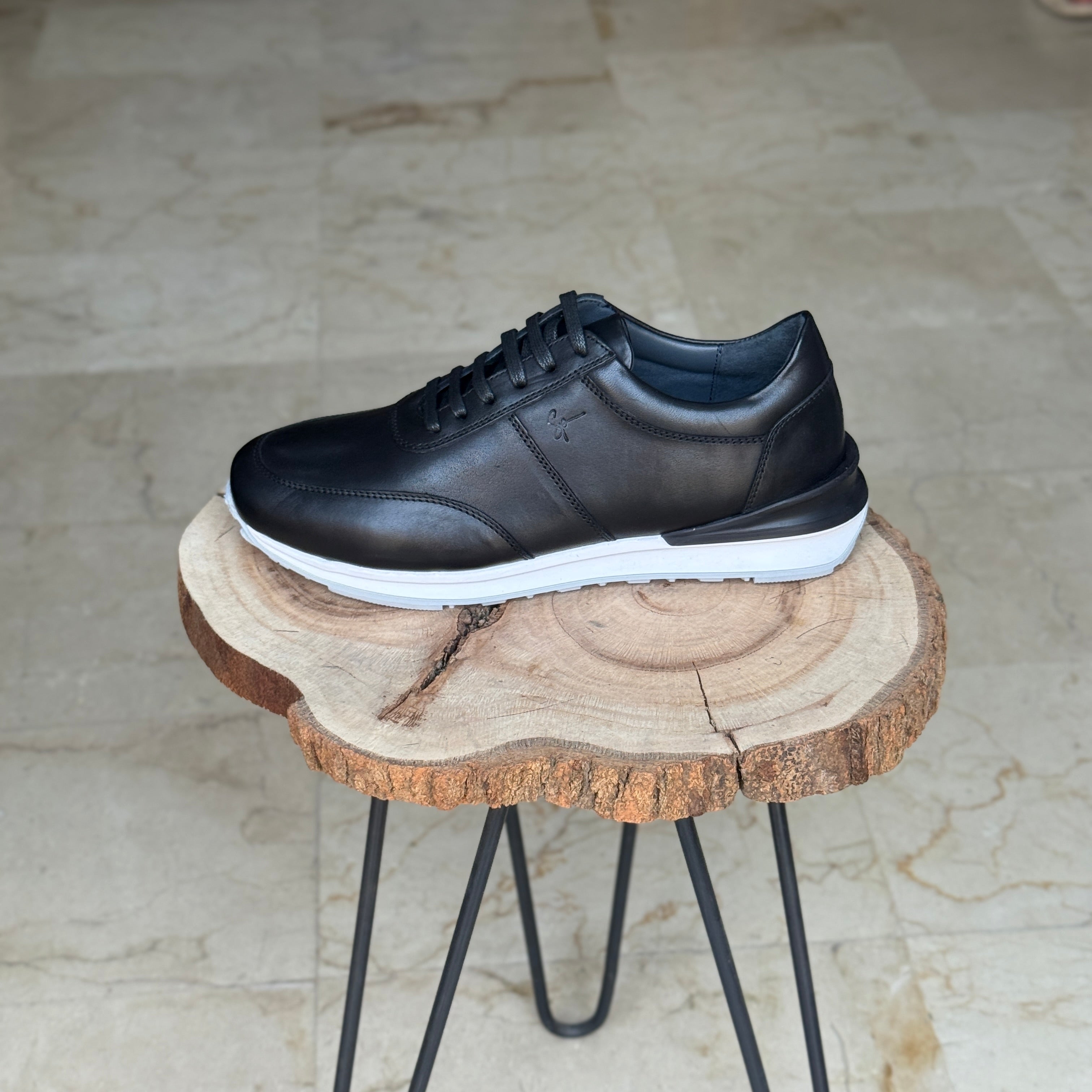 BASKET EN CUIR 838 NOIR