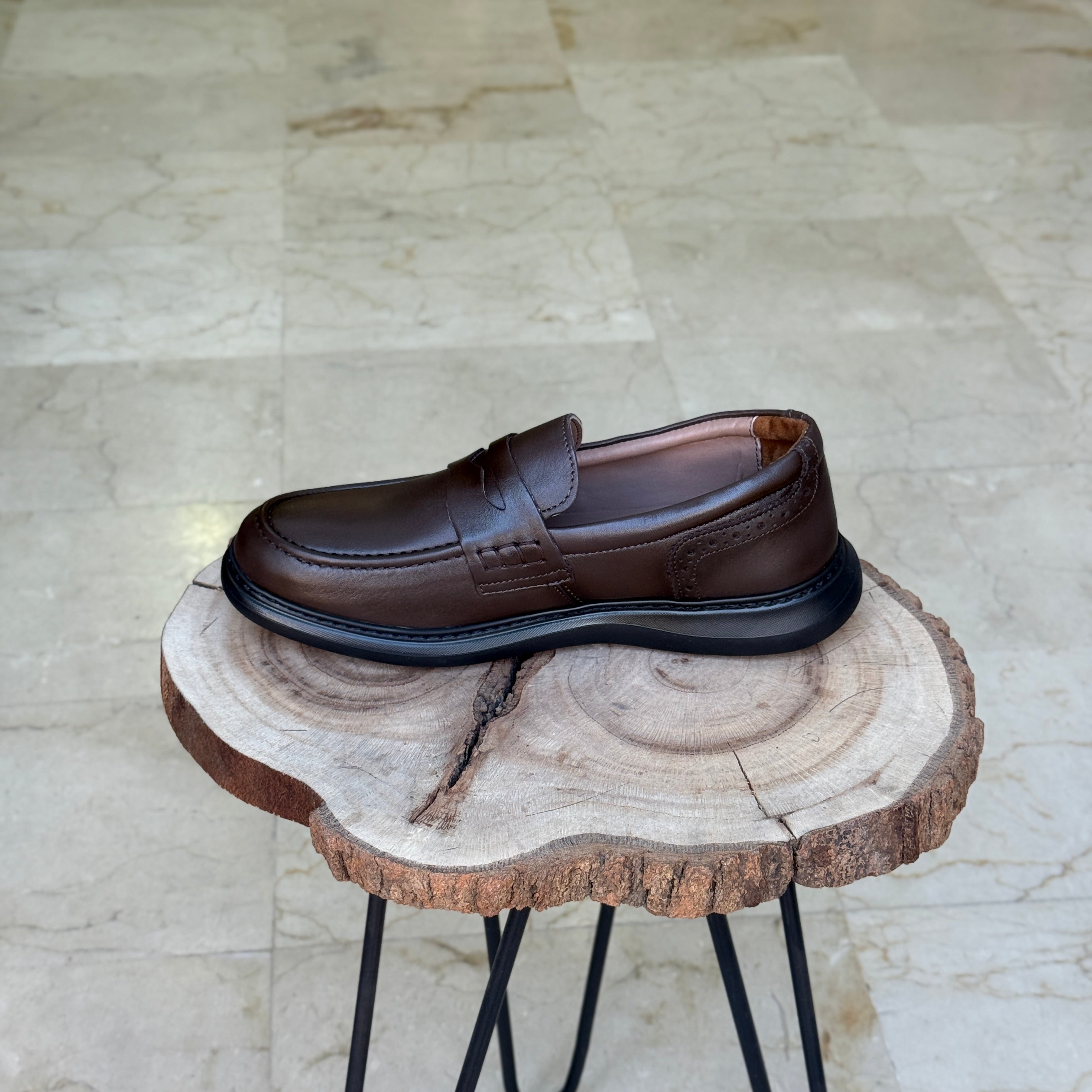 CHAUSSURE MEDICAL EN CUIR 126 MARRON