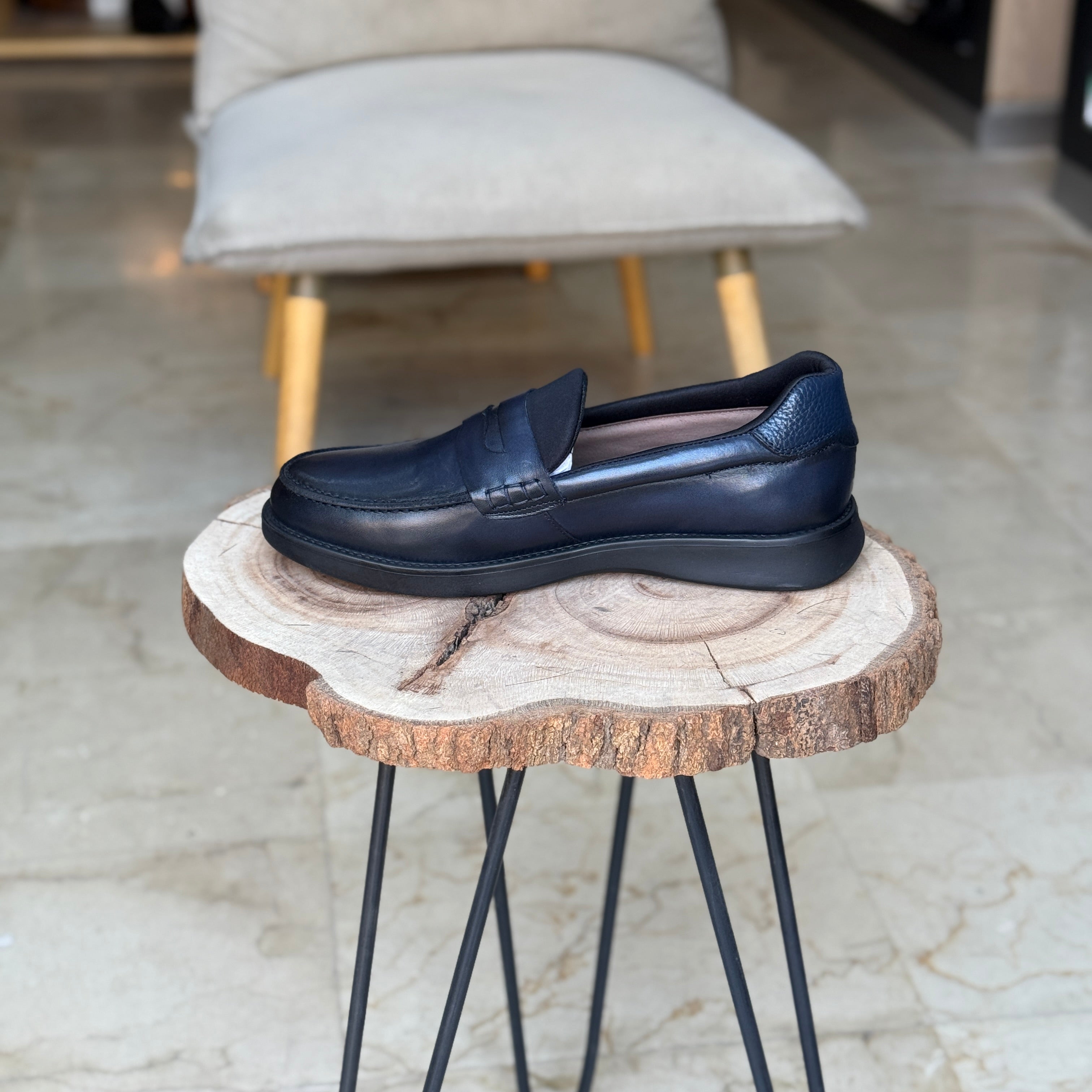CHAUSSURES EN CUIR VÈRITABLES ELLEGANO 445 BLEU