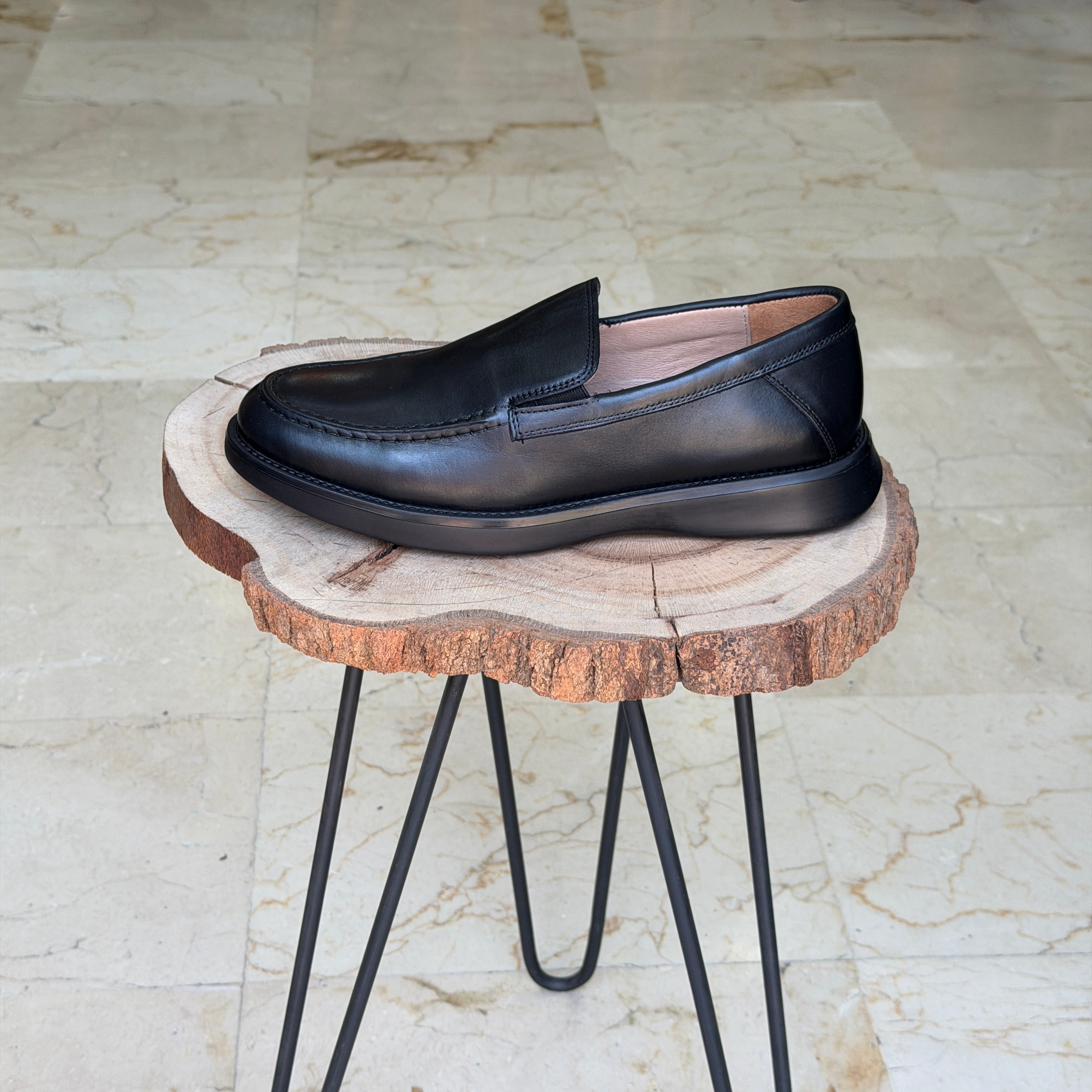 CHAUSSURES EN CUIR ELLEGANO 384 NOIR
