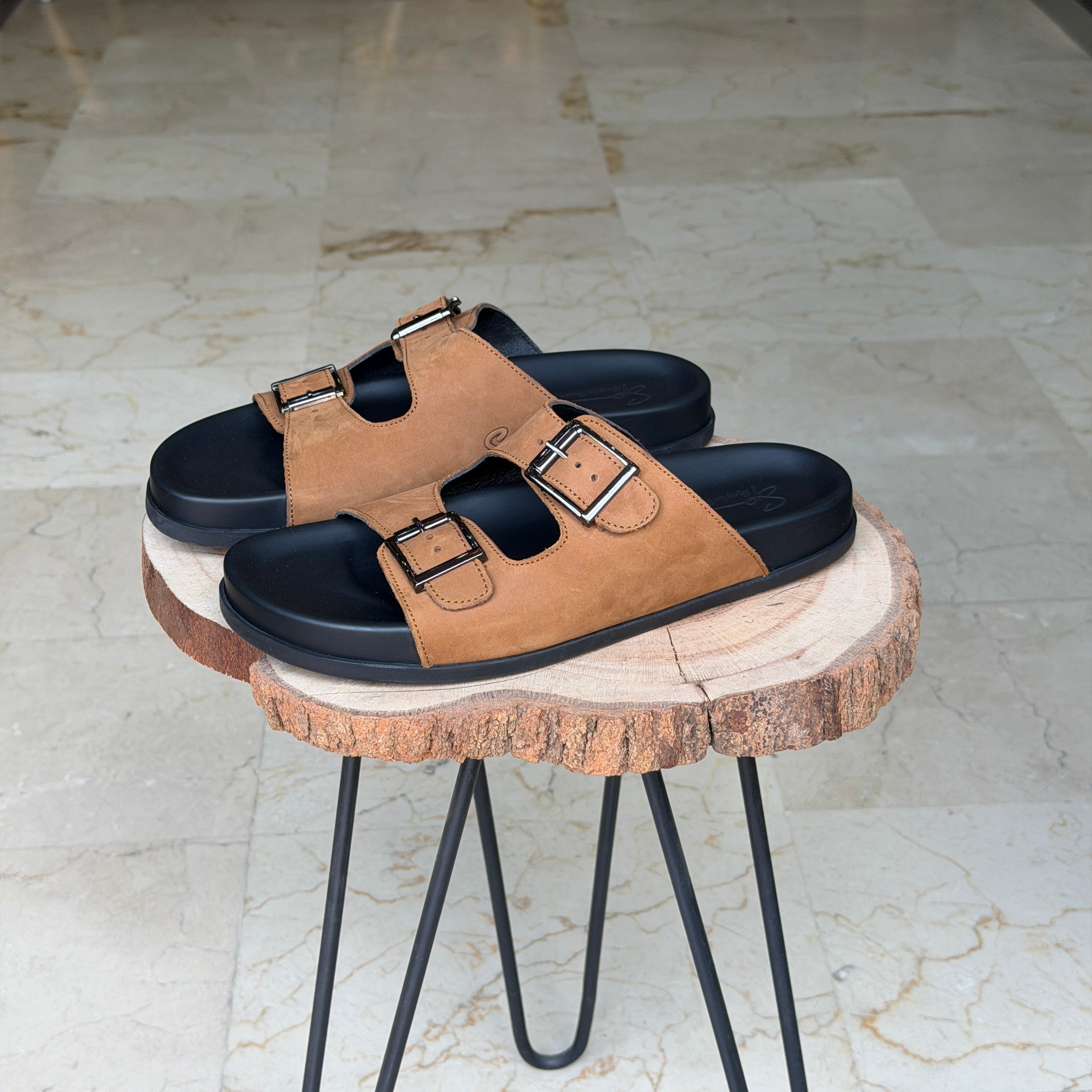 SANDALE EN CUIR Terra-Cuir 204 Taba Nubuck