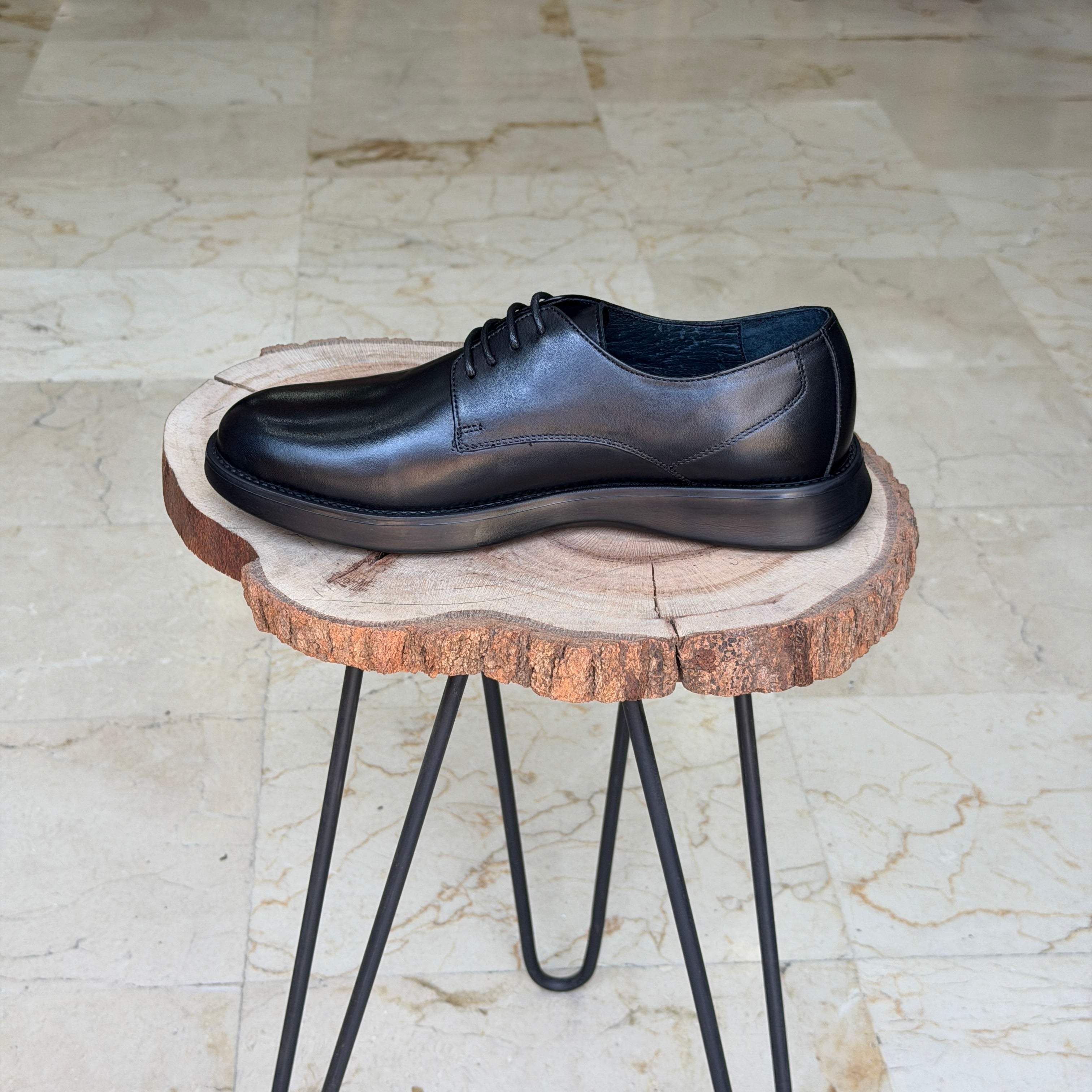 CHAUSSURES EN CUIR ELLEGANO 342 NOIR