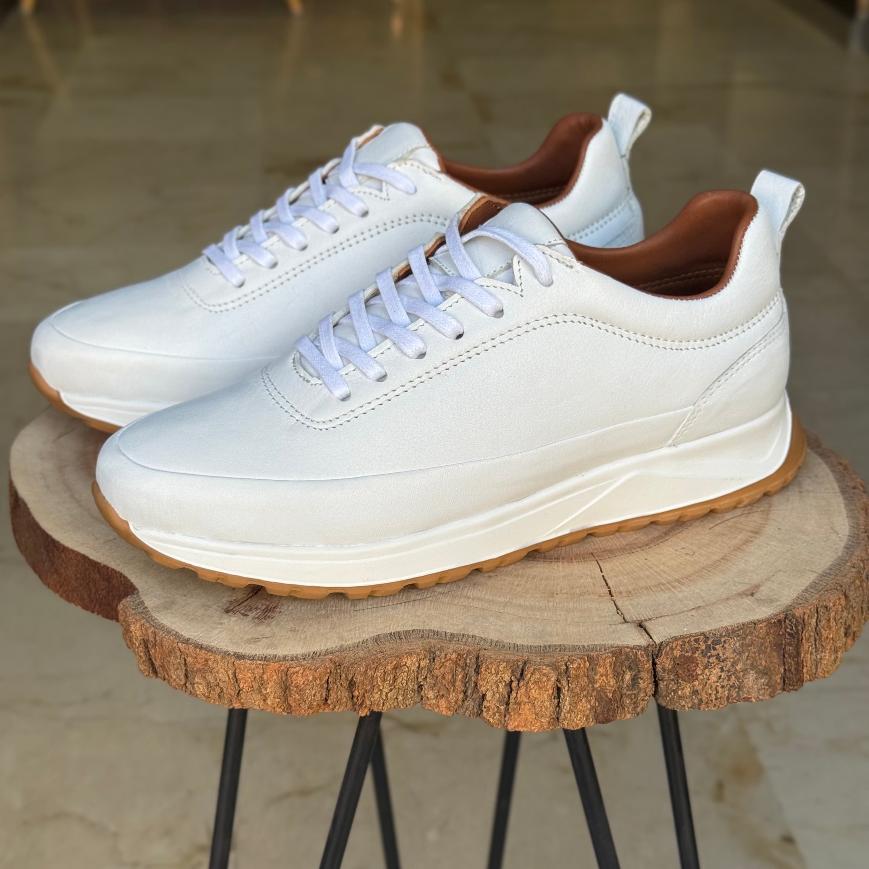 Basket en cuir - 934 blanc