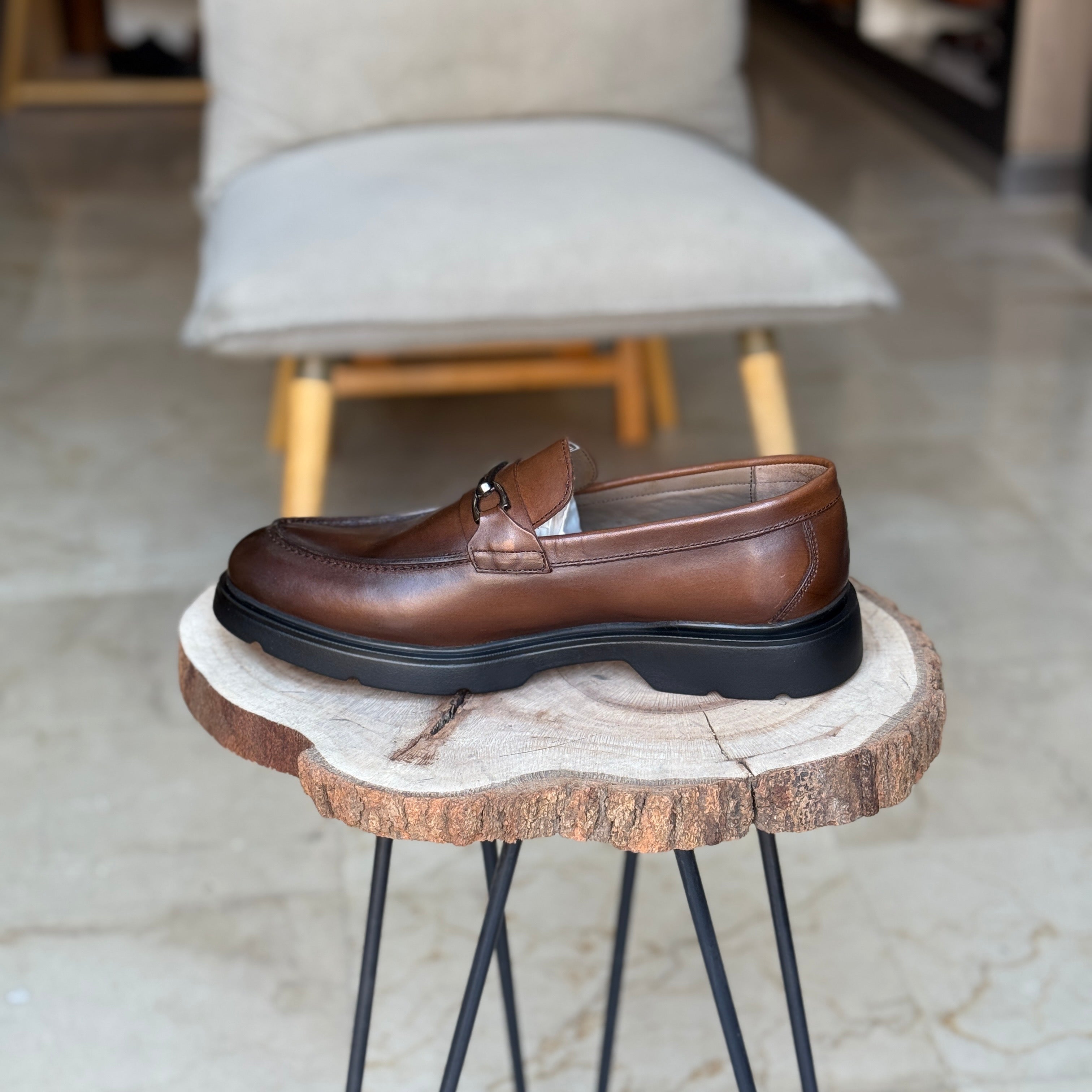 CHAUSSURES EN CUIR VÈRITABLES 108 MARRON