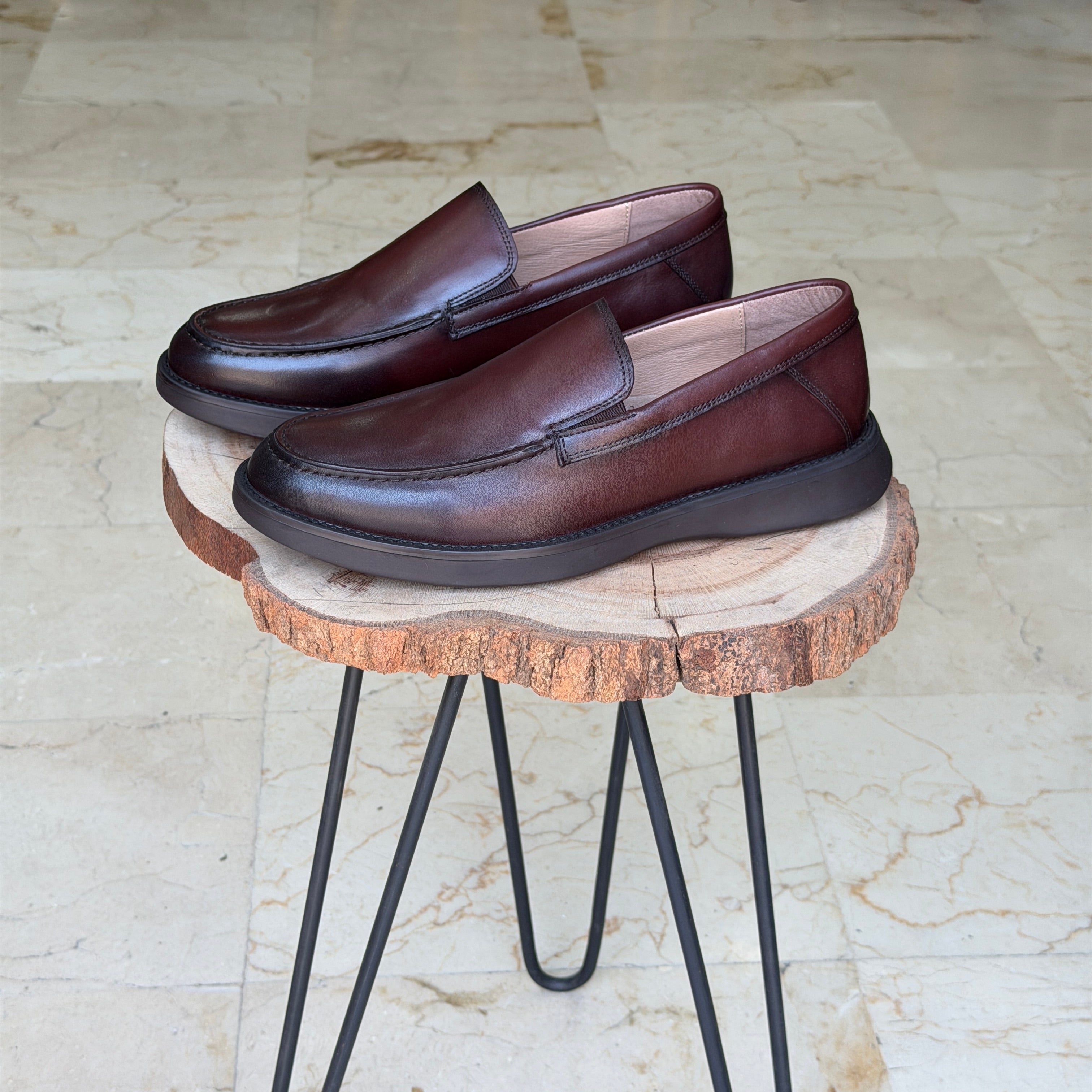 CHAUSSURES EN CUIR ELLEGANO 384 TABA