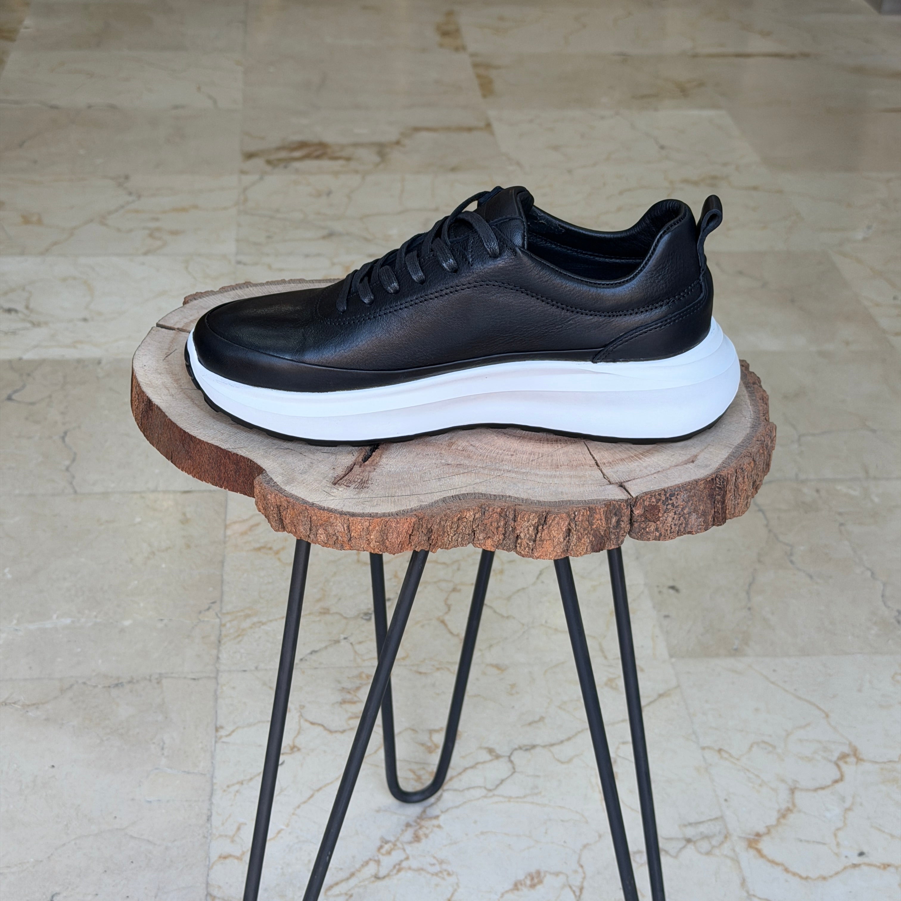 Basket en cuir - 934 Noir