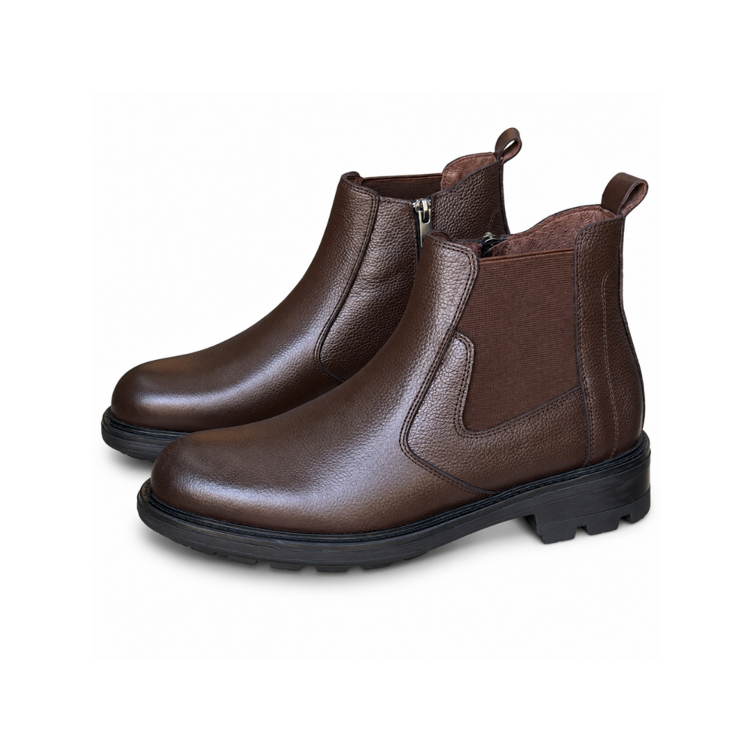 Bottine En Cuir Adriano 810 Marron