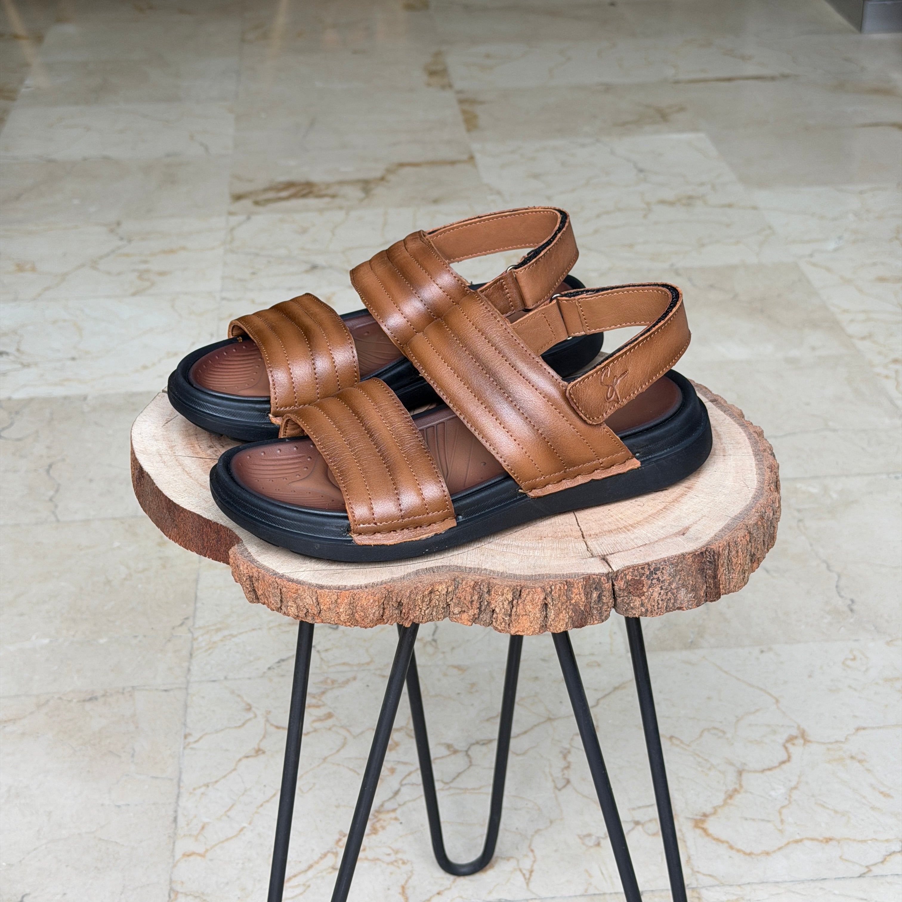 SANDALE EN CUIR Ergonomic Arch S41 TABA