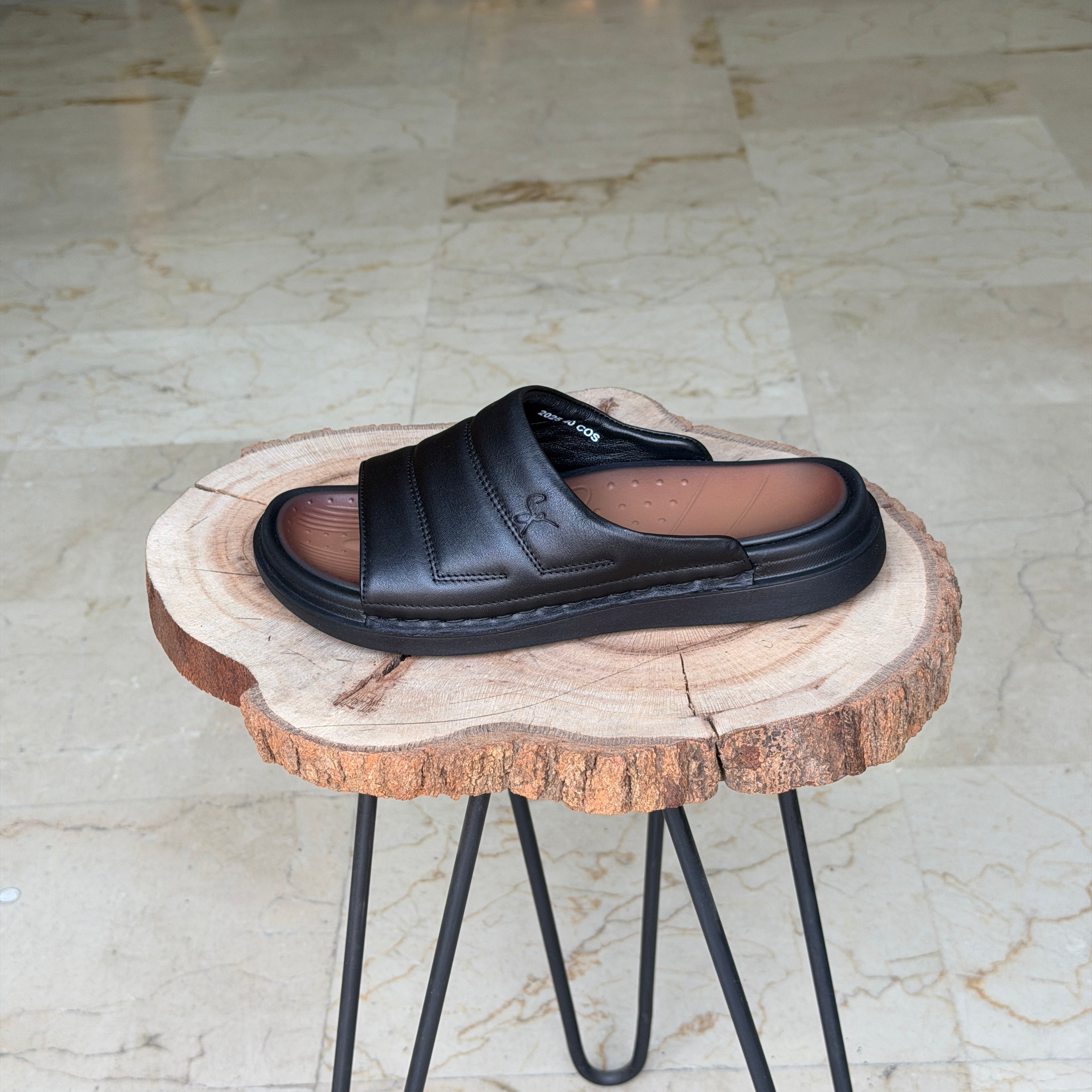 SANDALE EN CUIR Ergonomic Arch S40 NOIR