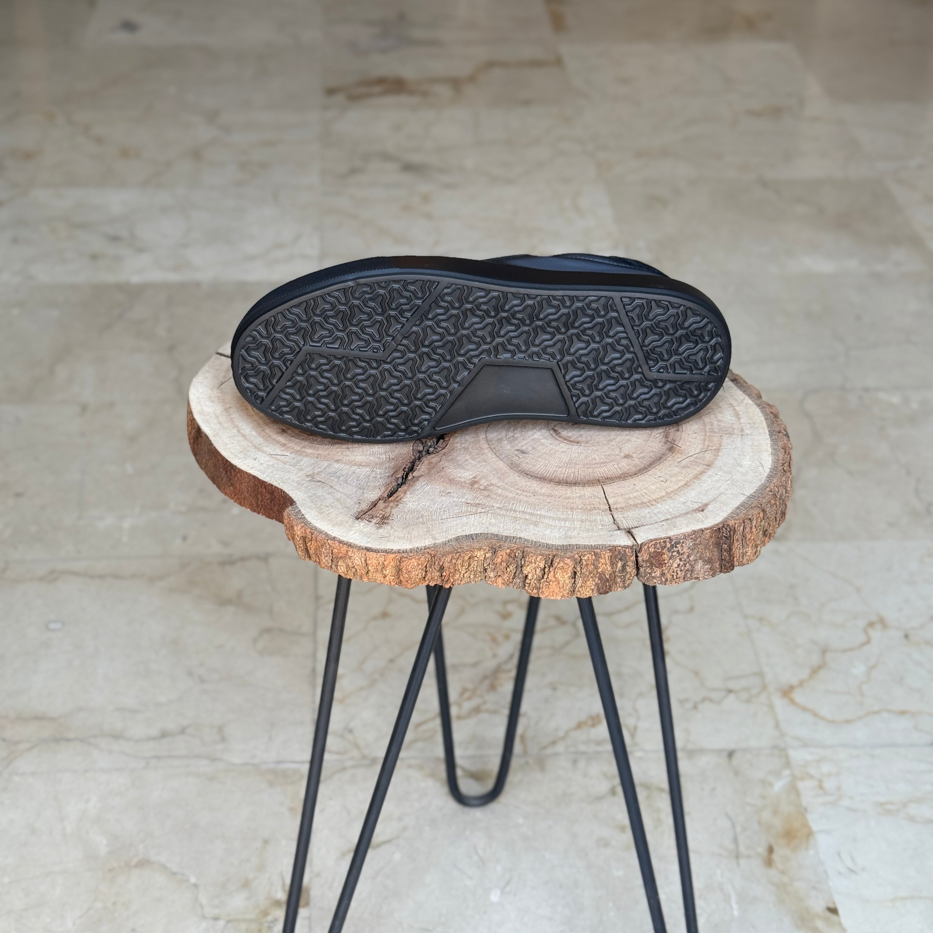 BASKET EN CUIR 816 GRIS