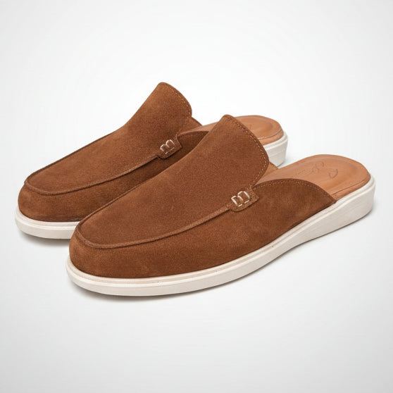 SP Mules - Daim Tabac - Shopilo Shoes