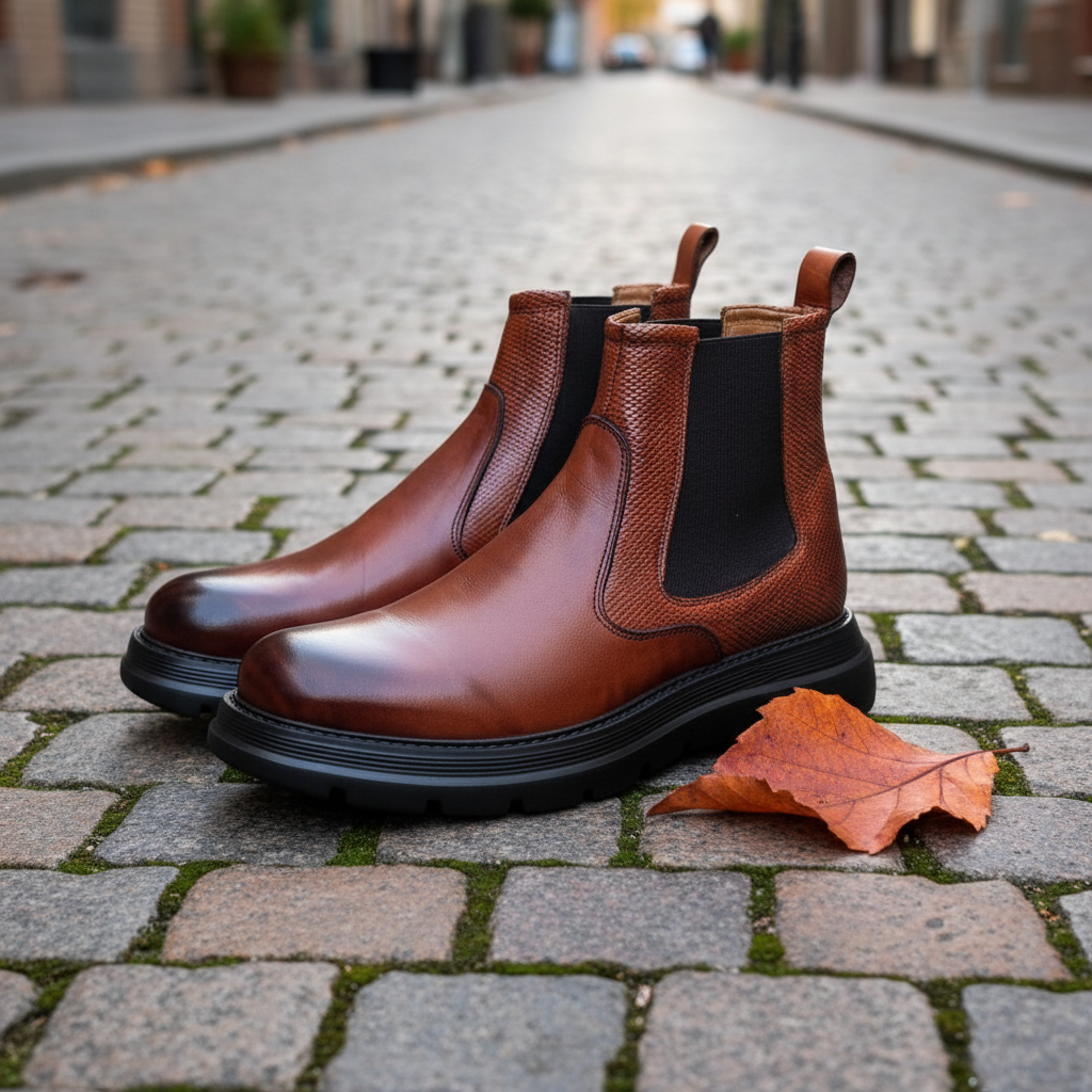 Bottine En Cuir 1978 Taba cfc - Shopilo Shoes