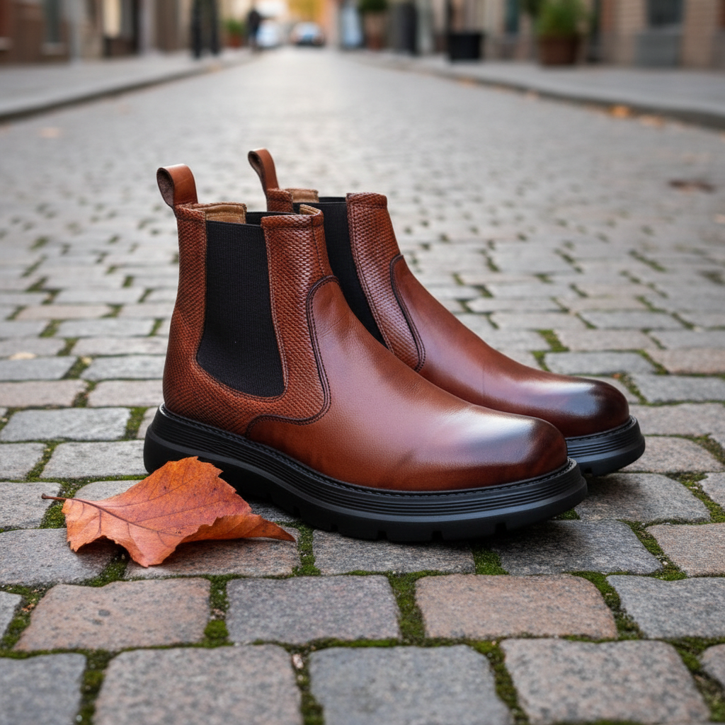 Bottine En Cuir 1978 Taba cfc - Shopilo Shoes