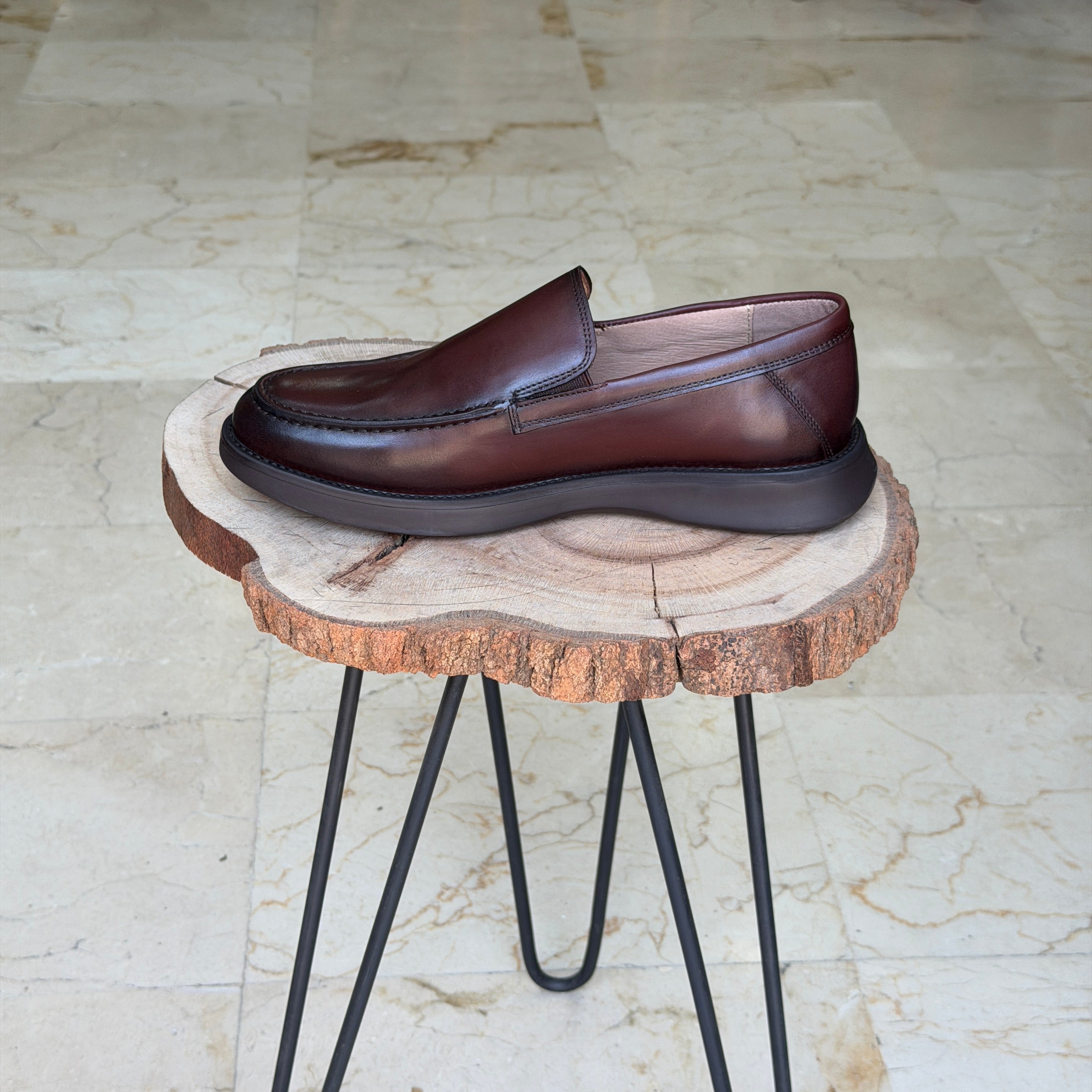 CHAUSSURES EN CUIR ELLEGANO 384 TABA