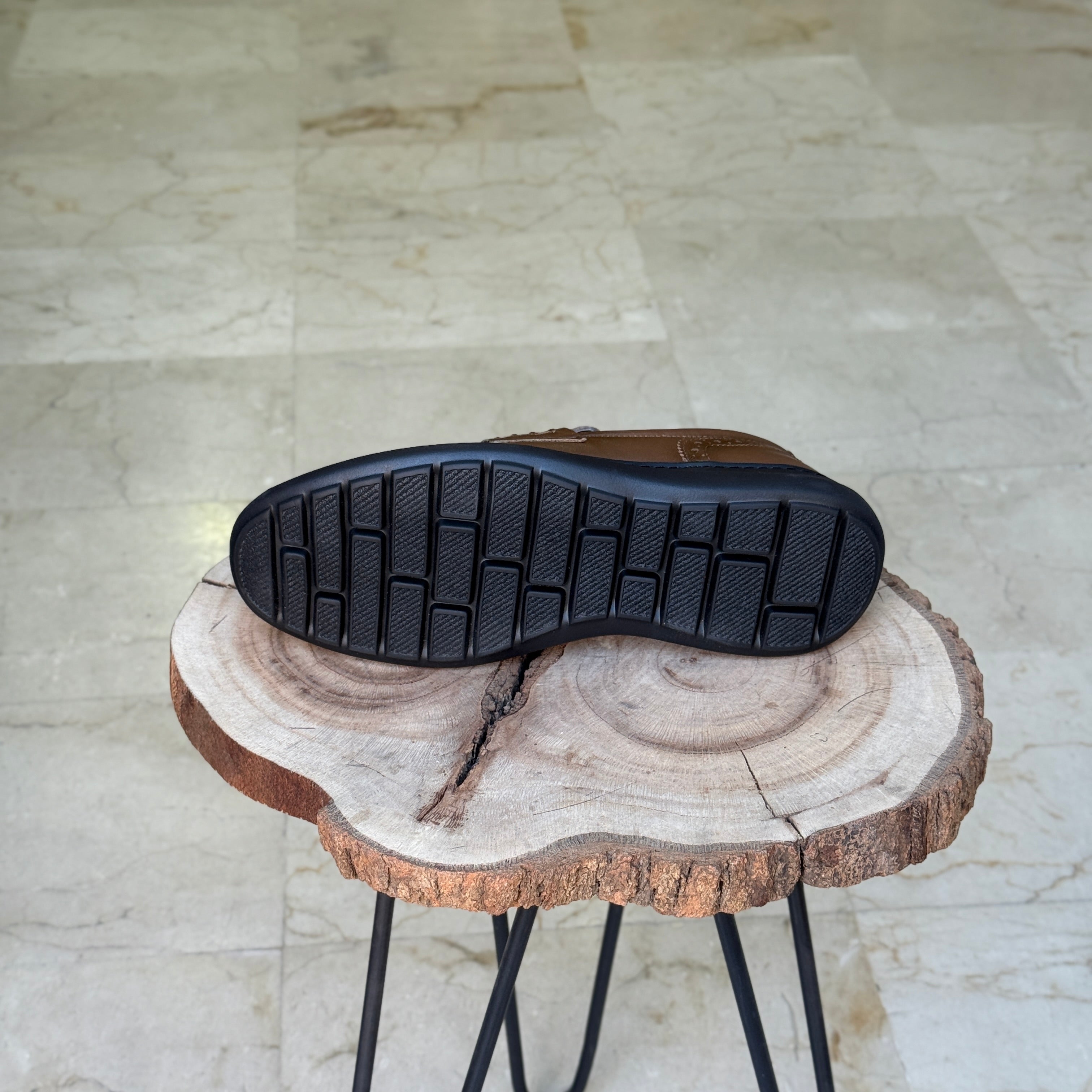 CHAUSSURE MEDICAL EN CUIR 102 TABAC