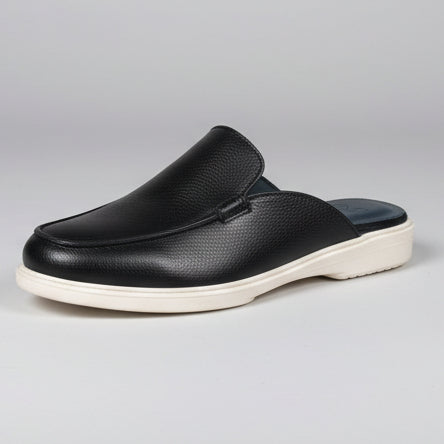 SP Mules - Cuir Noir - Shopilo Shoes