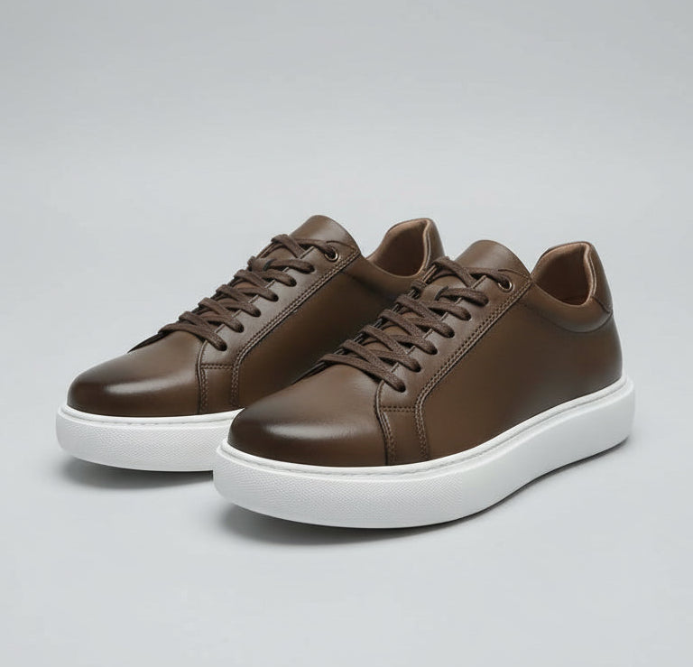basket en cuir moudel rm528 marron - Shopilo Shoes