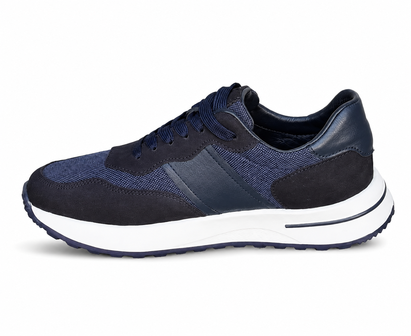 Basket en cuir - 929 bleu / b