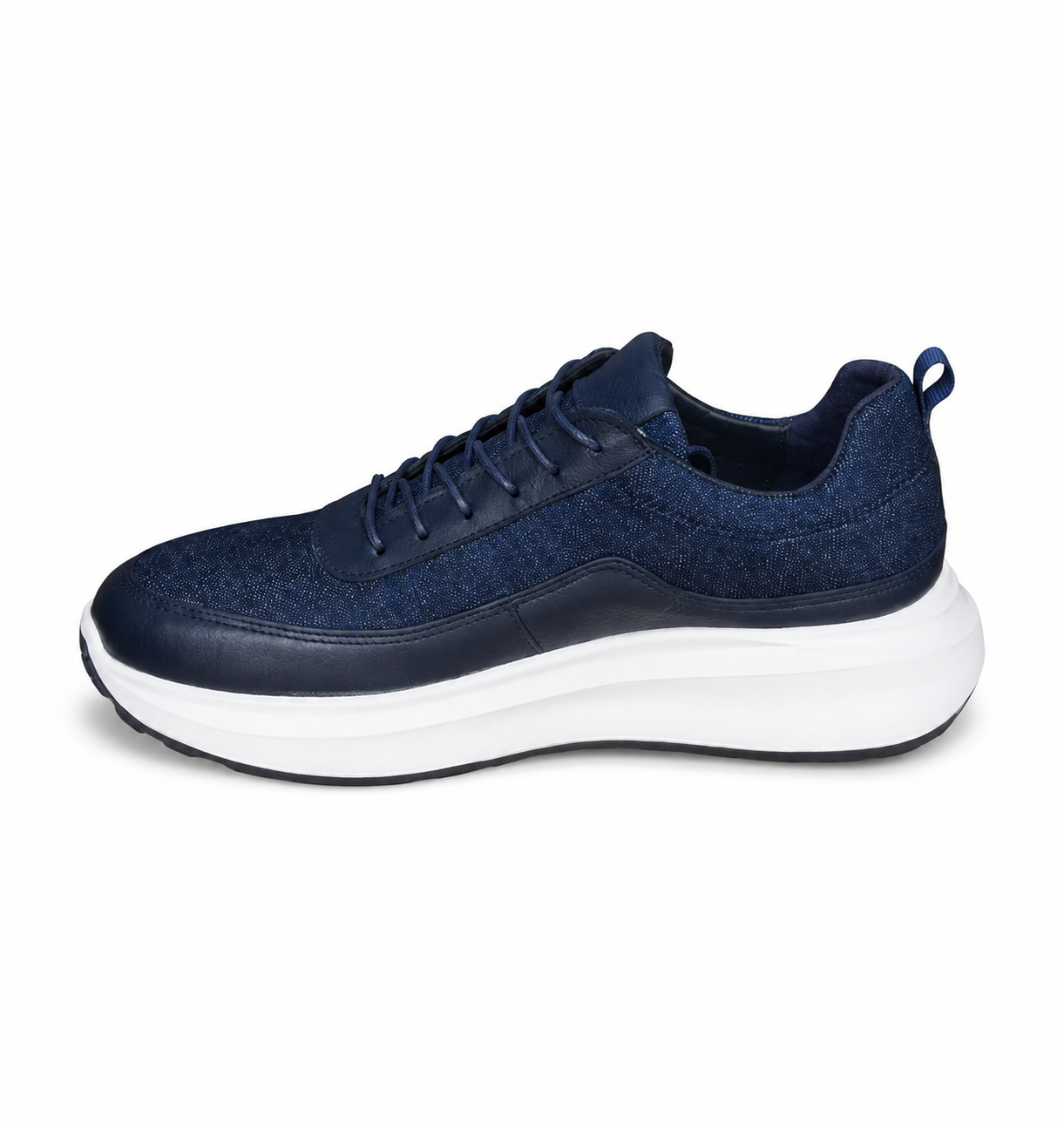 Basket en cuir ET jeans - 944 bleu
