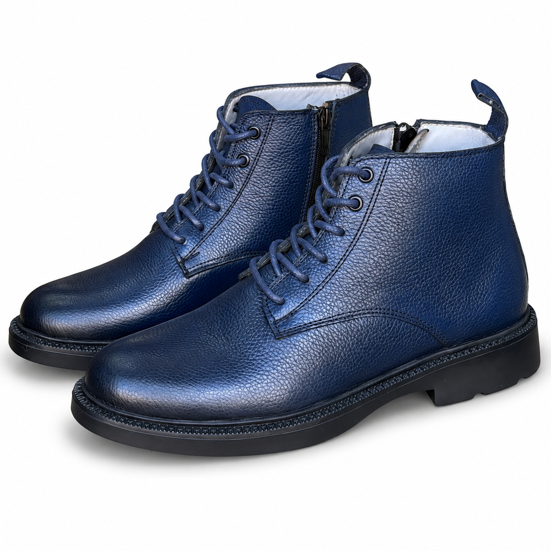 Bottine En Cuir 905 bleu