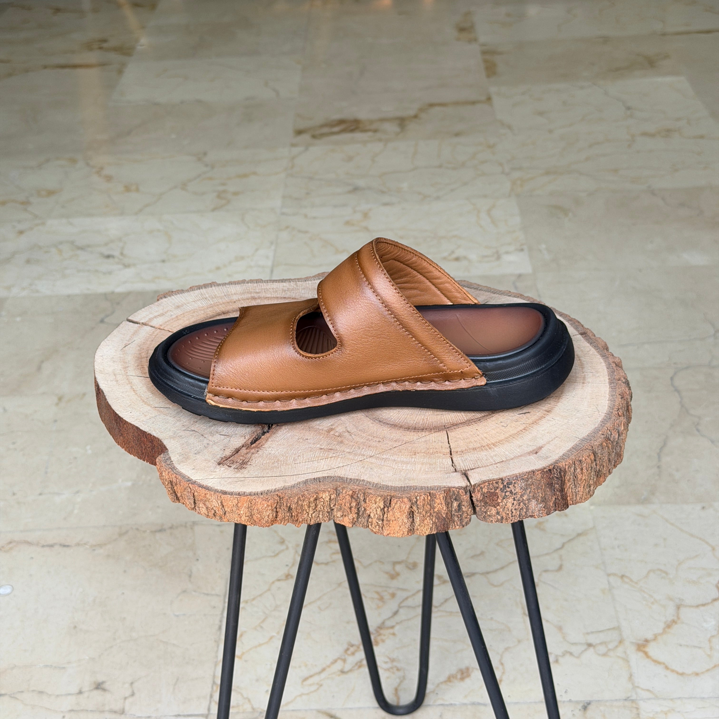 SANDALE EN CUIR Ergonomic Arch S43 TABA