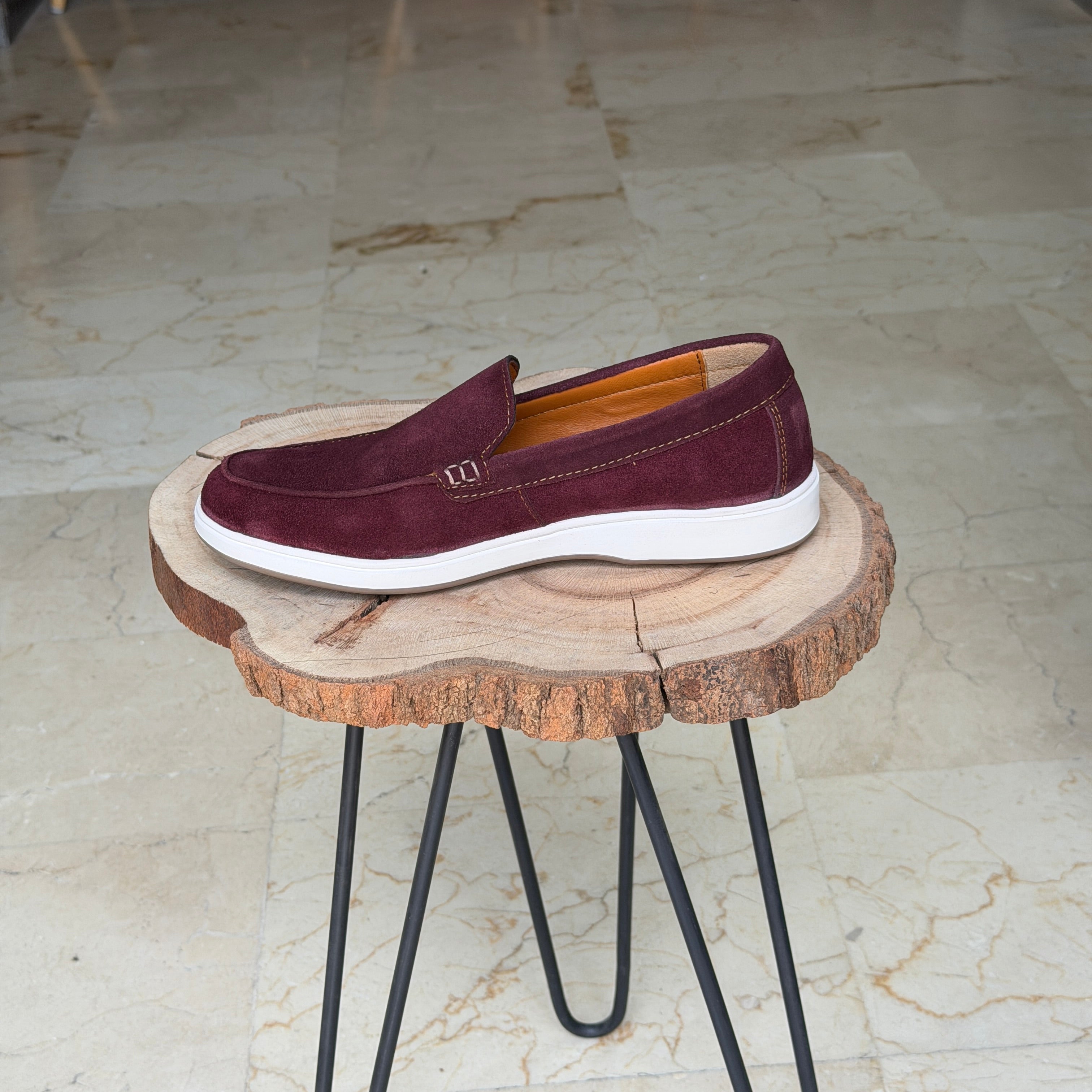 MOCASSIN EN DAIM EURO PIANA 010 GROUNA - Shopilo Shoes