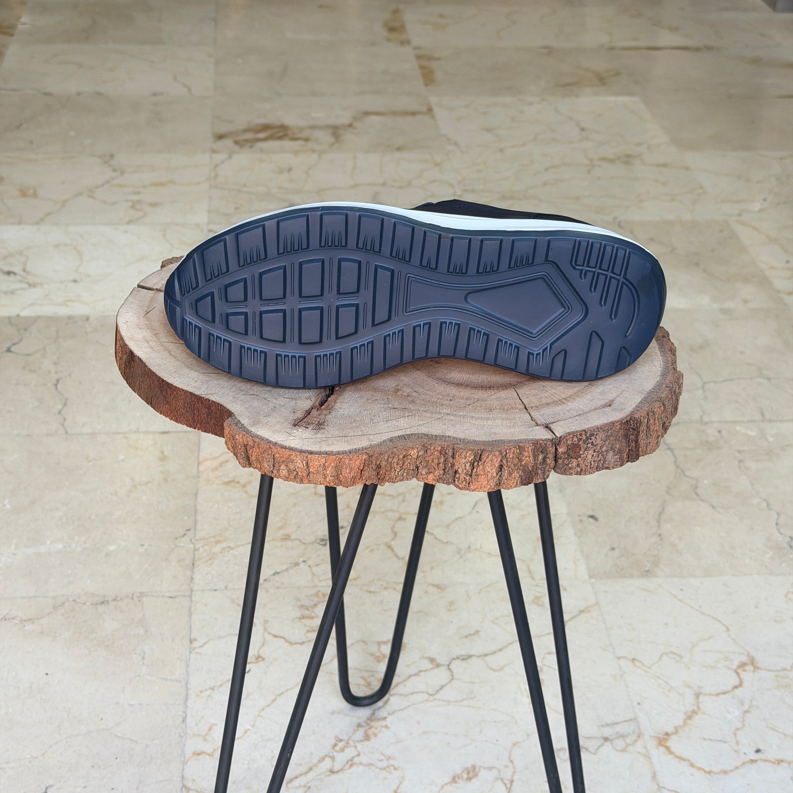 Basket en cuir - 934 BLEU