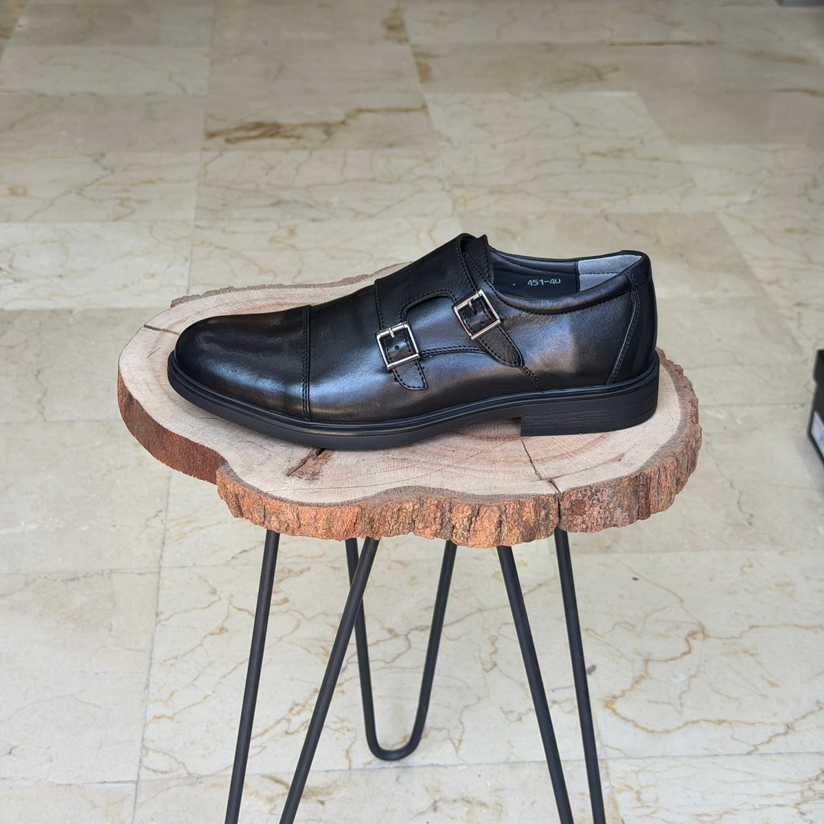 CHAUSSURES EN CUIR VÈRITABLES DouxPas 0154 NOIR