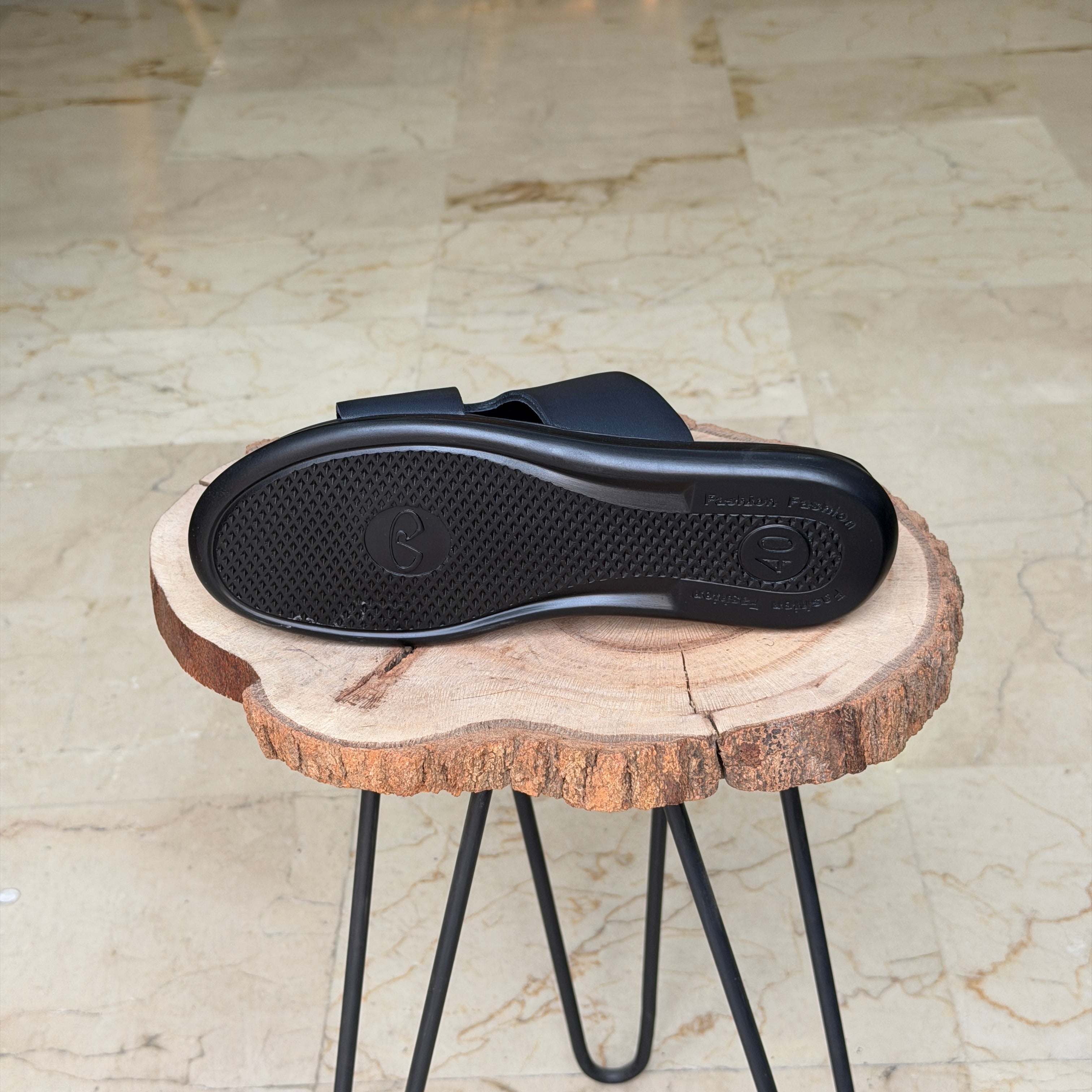 Sendale En Cuir Signateur 01 NOIR 1012 - Shopilo Shoes