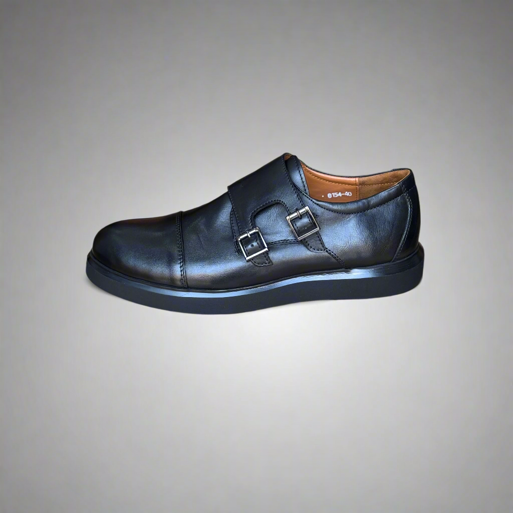 CHAUSSURES EN CUIR VÈRITABLES DouxPas 0154 NOIR