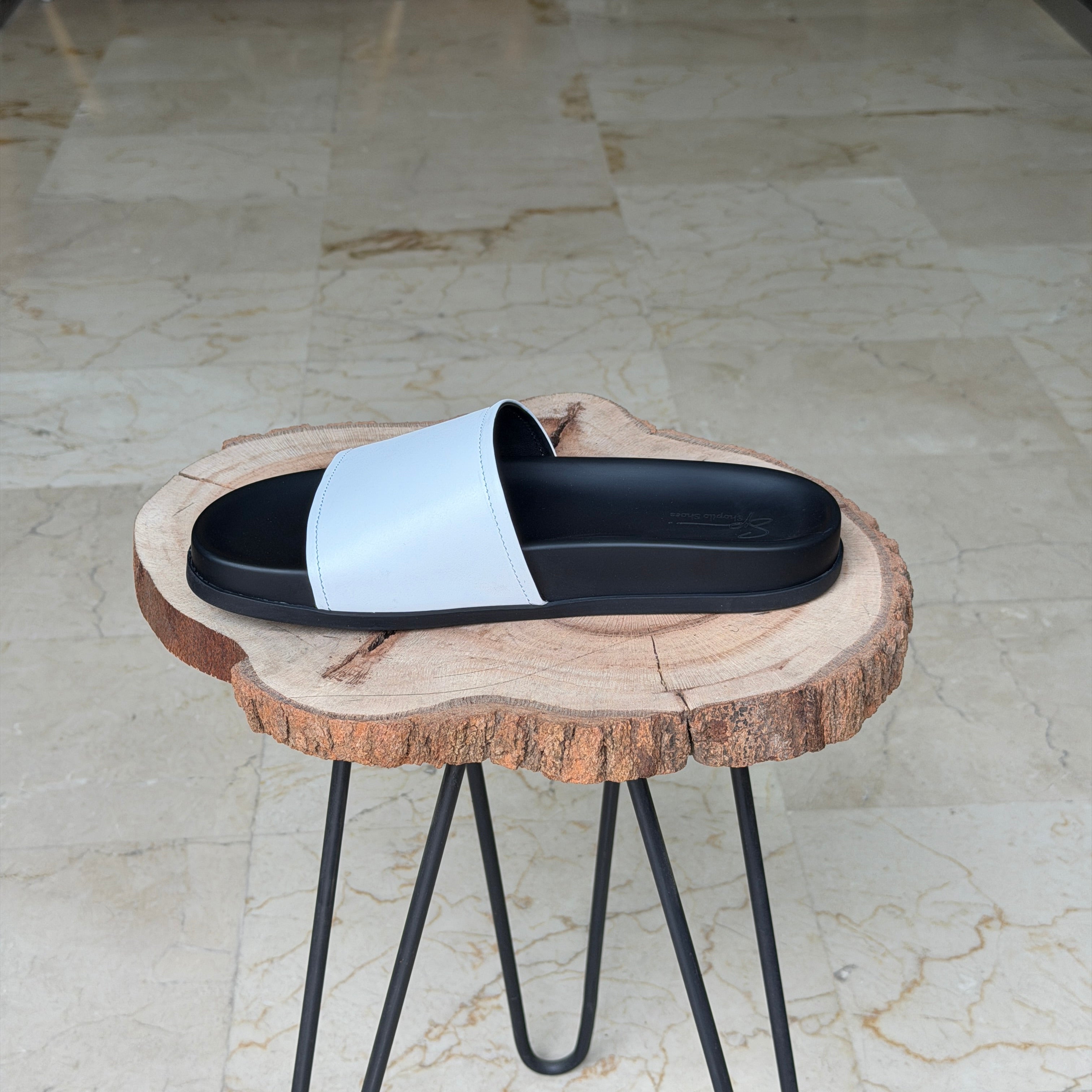 SANDALE EN CUIR Terra-Cuir 218 Blanc