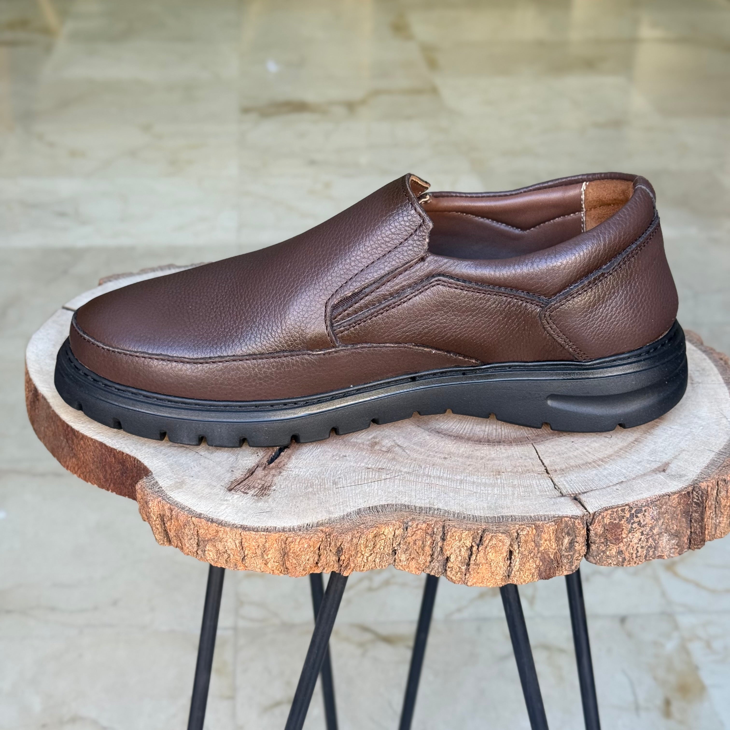 Chaussure Médical En cuir 1003 Marron