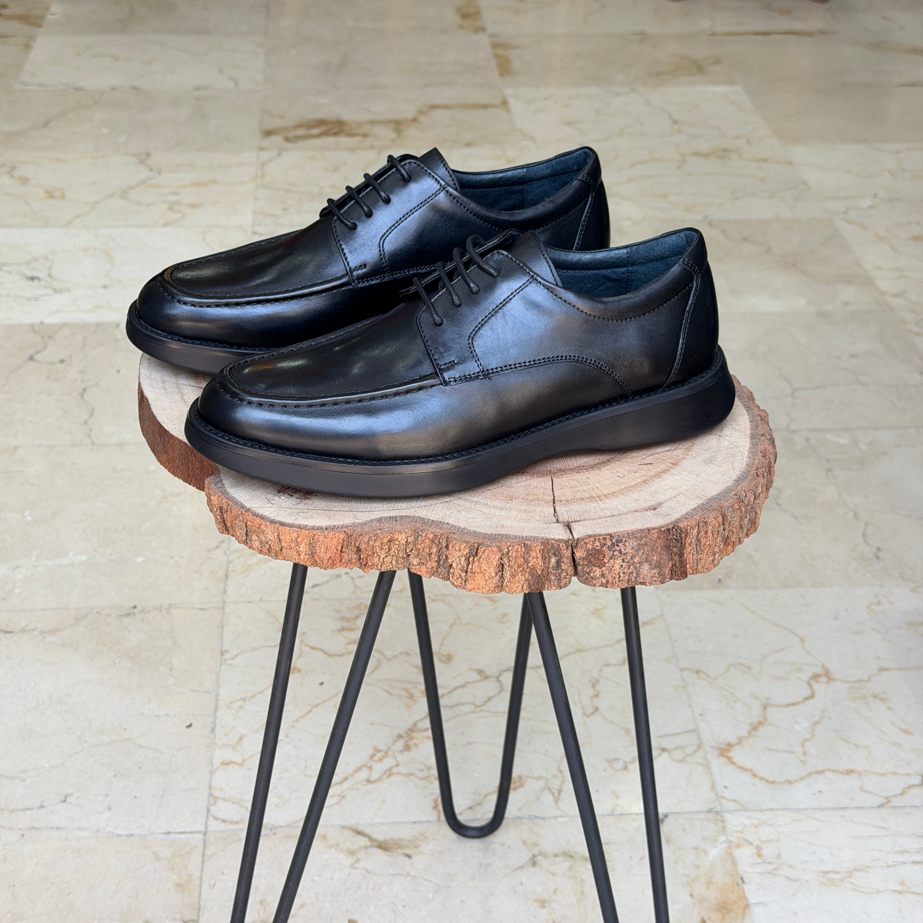 CHAUSSURES EN CUIR ELLEGANO 478 NOIR
