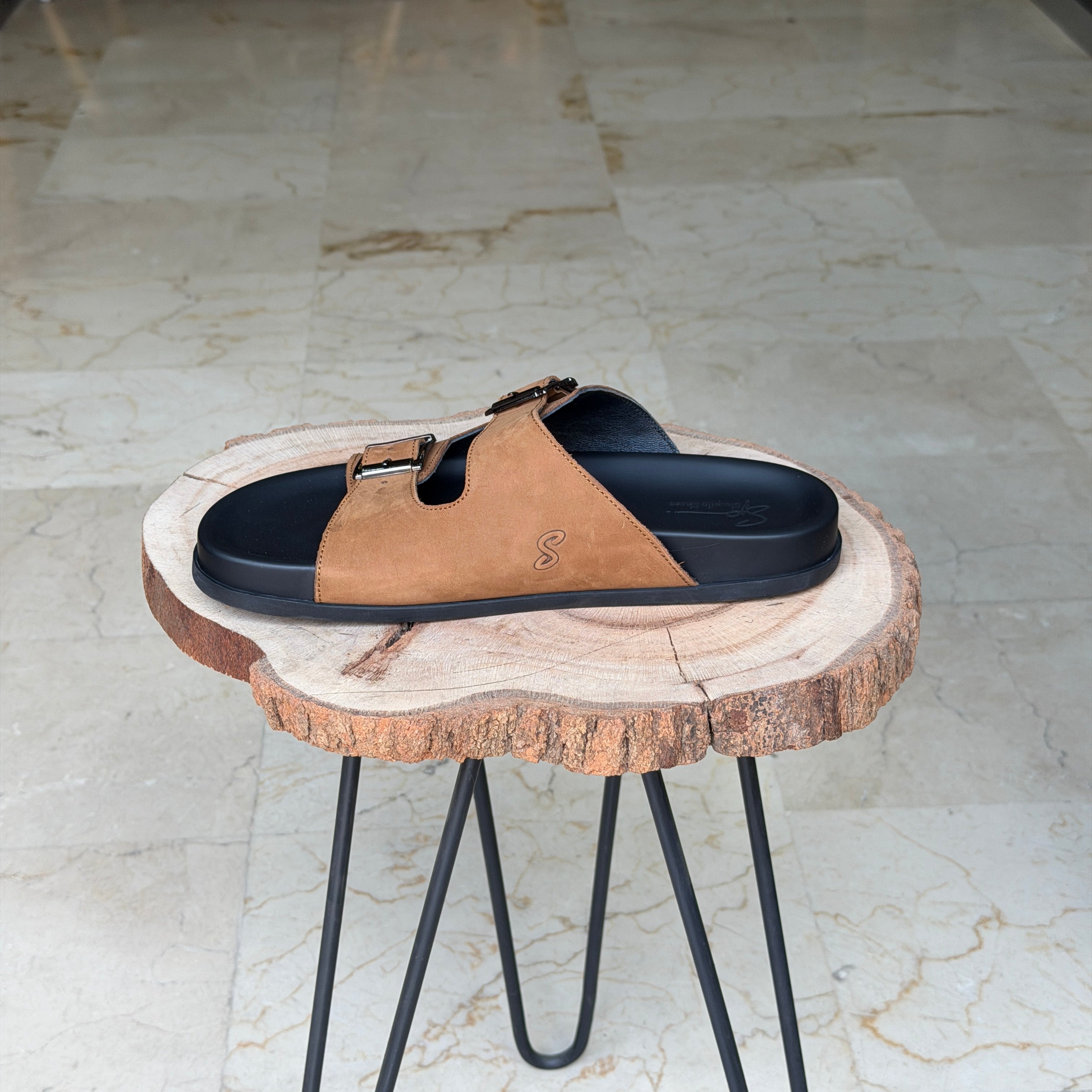 SANDALE EN CUIR Terra-Cuir 204 Taba Nubuck