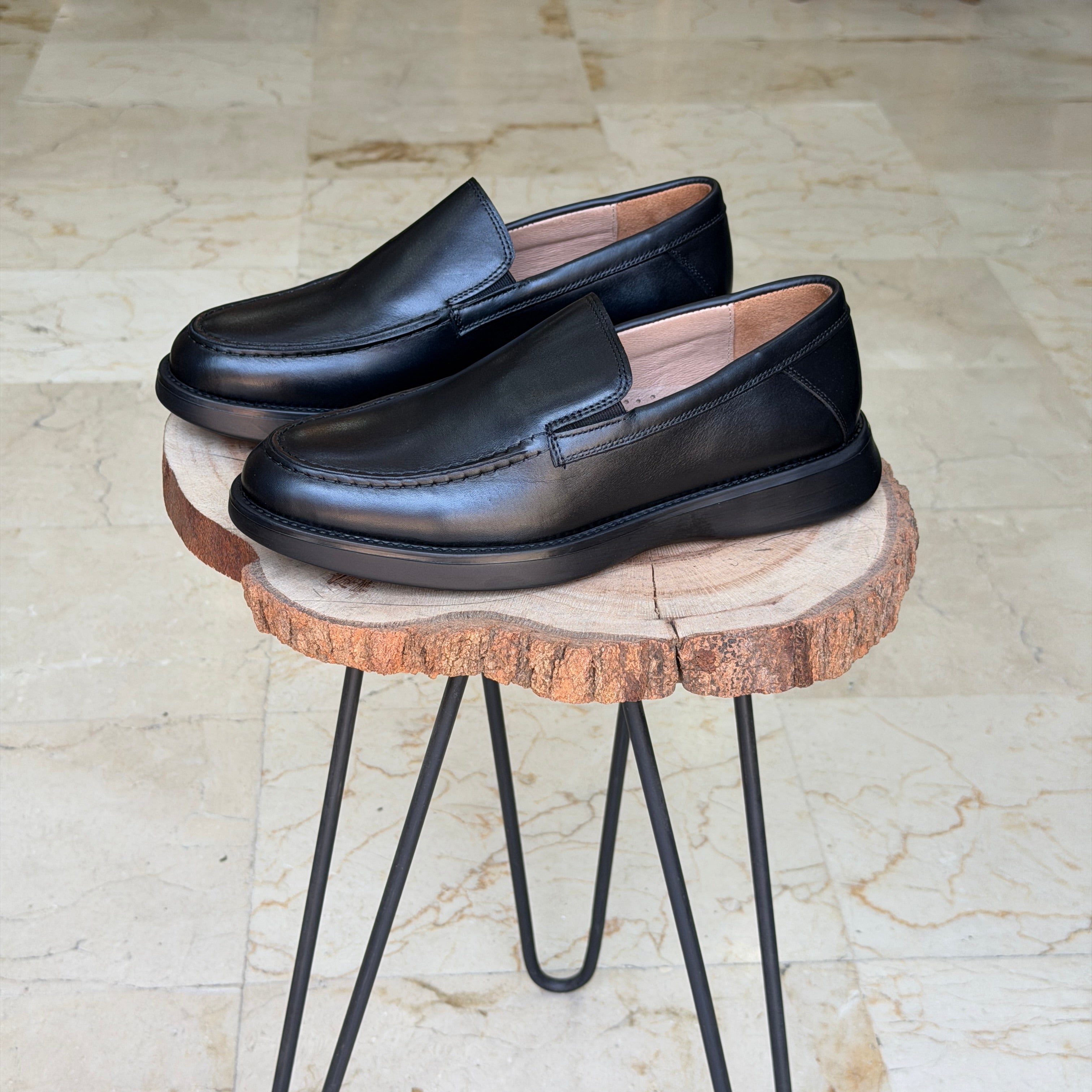 CHAUSSURES EN CUIR ELLEGANO 384 NOIR