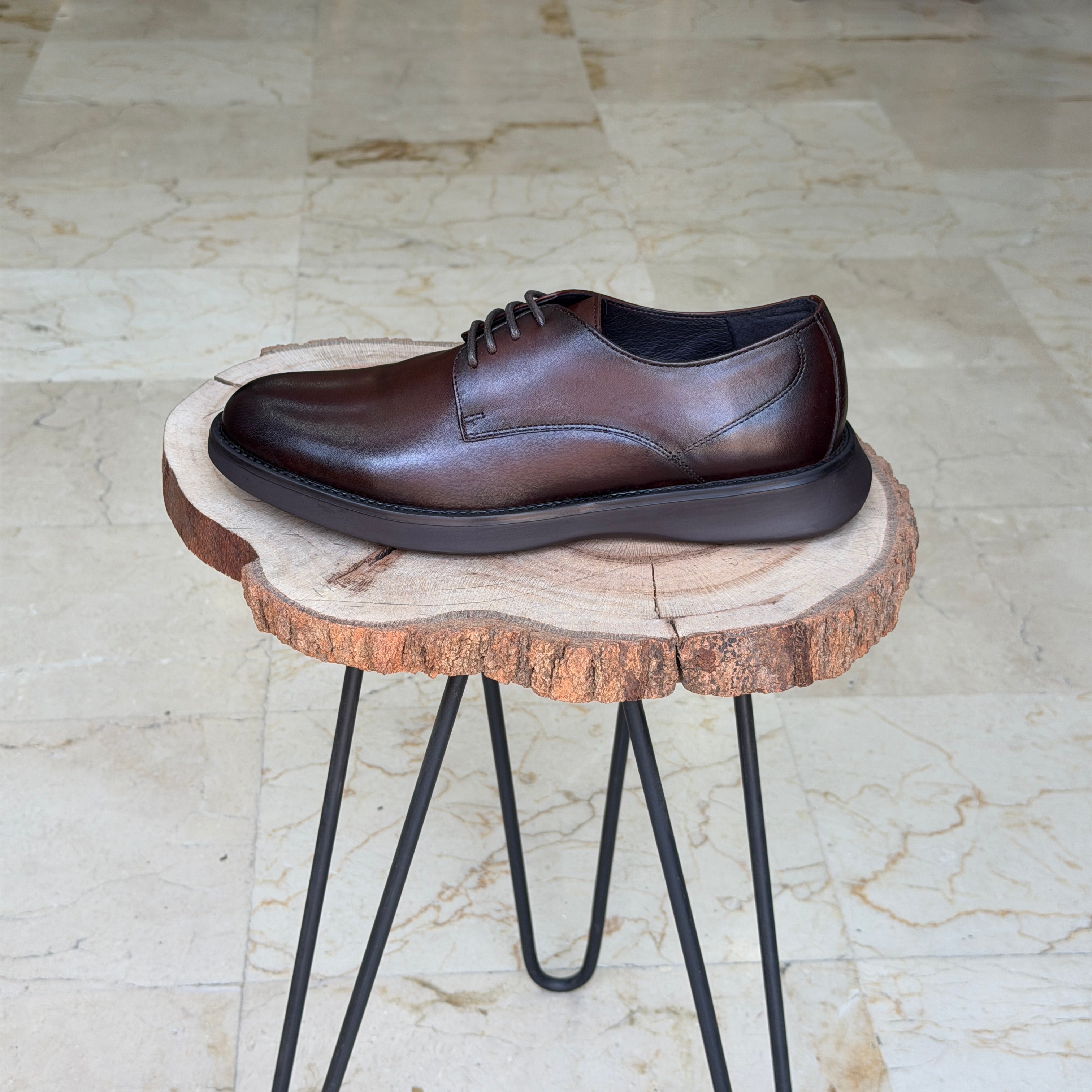 CHAUSSURES EN CUIR ELLEGANO 342 MARRON