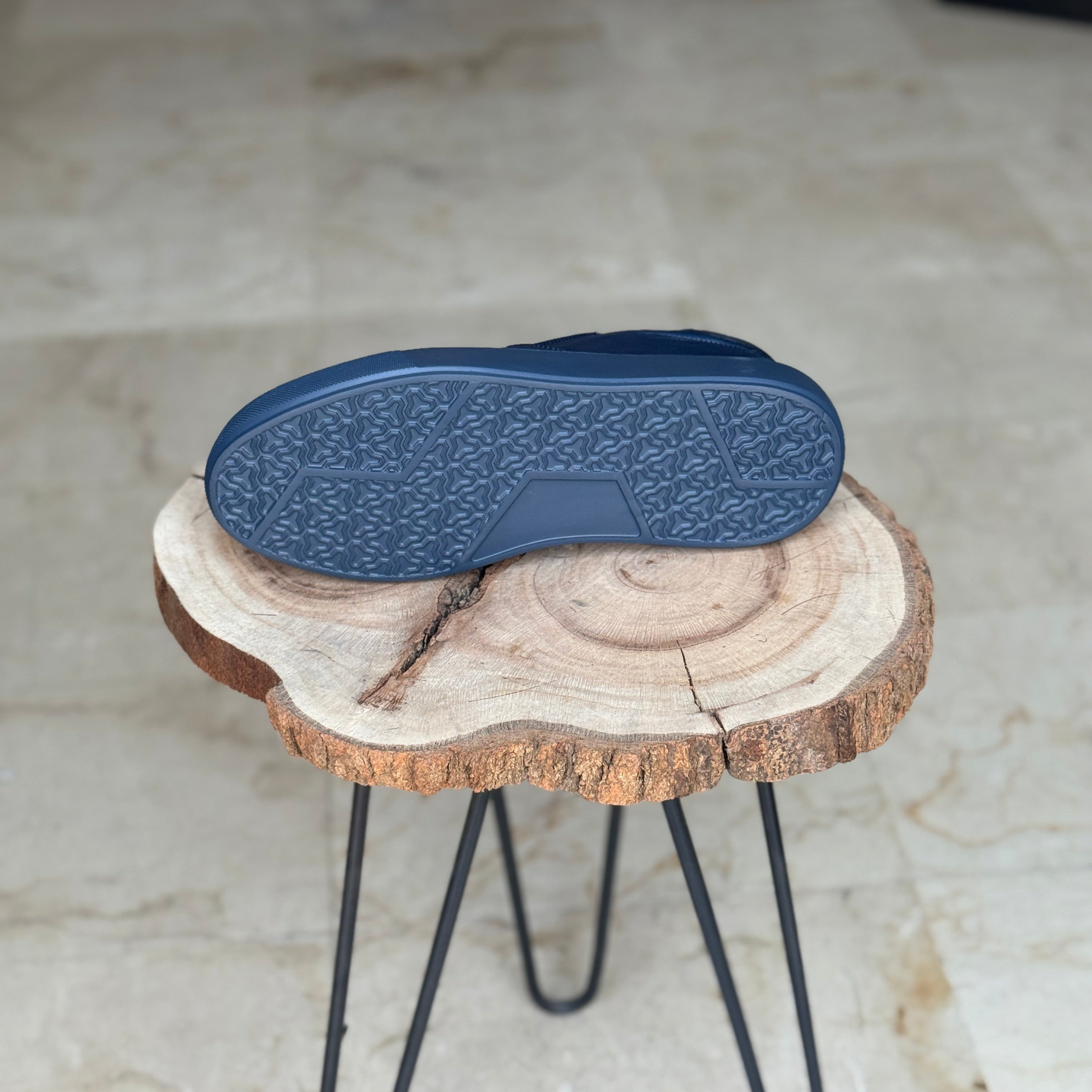 BASKET EN CUIR 816 BLEU