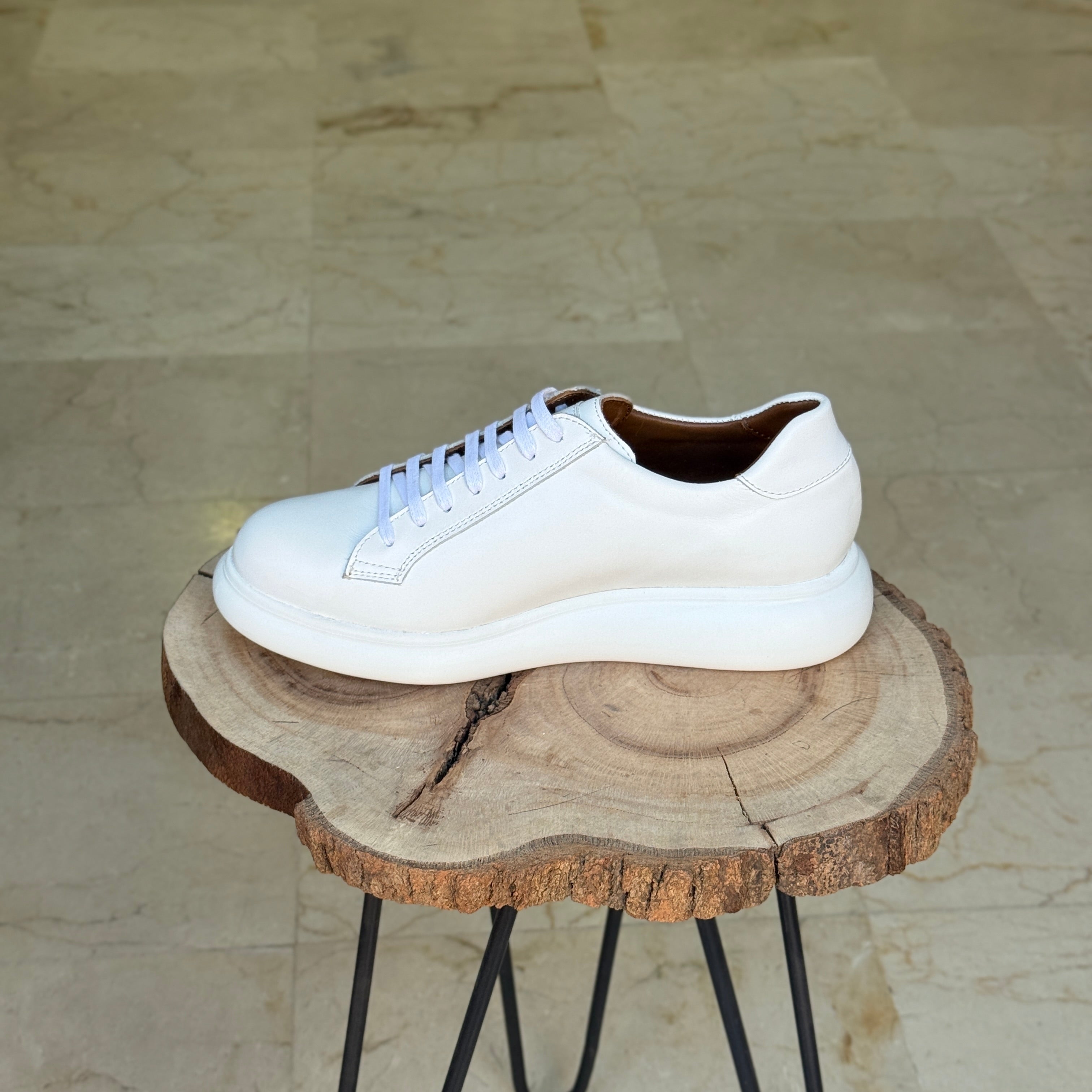 BASKET EN CUIR 704 BLANC